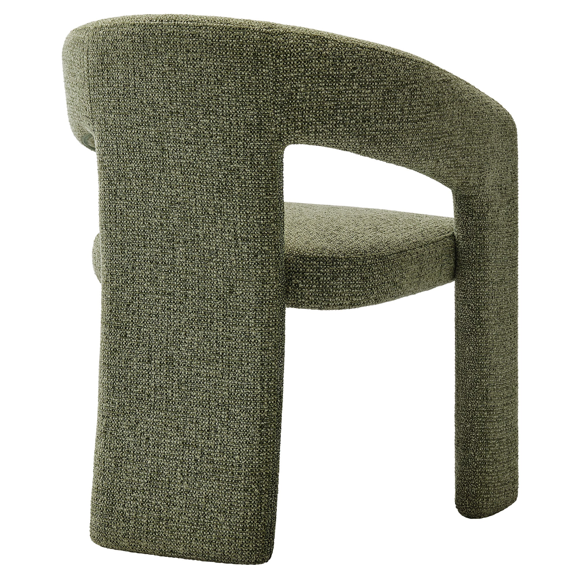 Oslo Barrel Fabric Upholstered Dining Accent Chair, Leaf