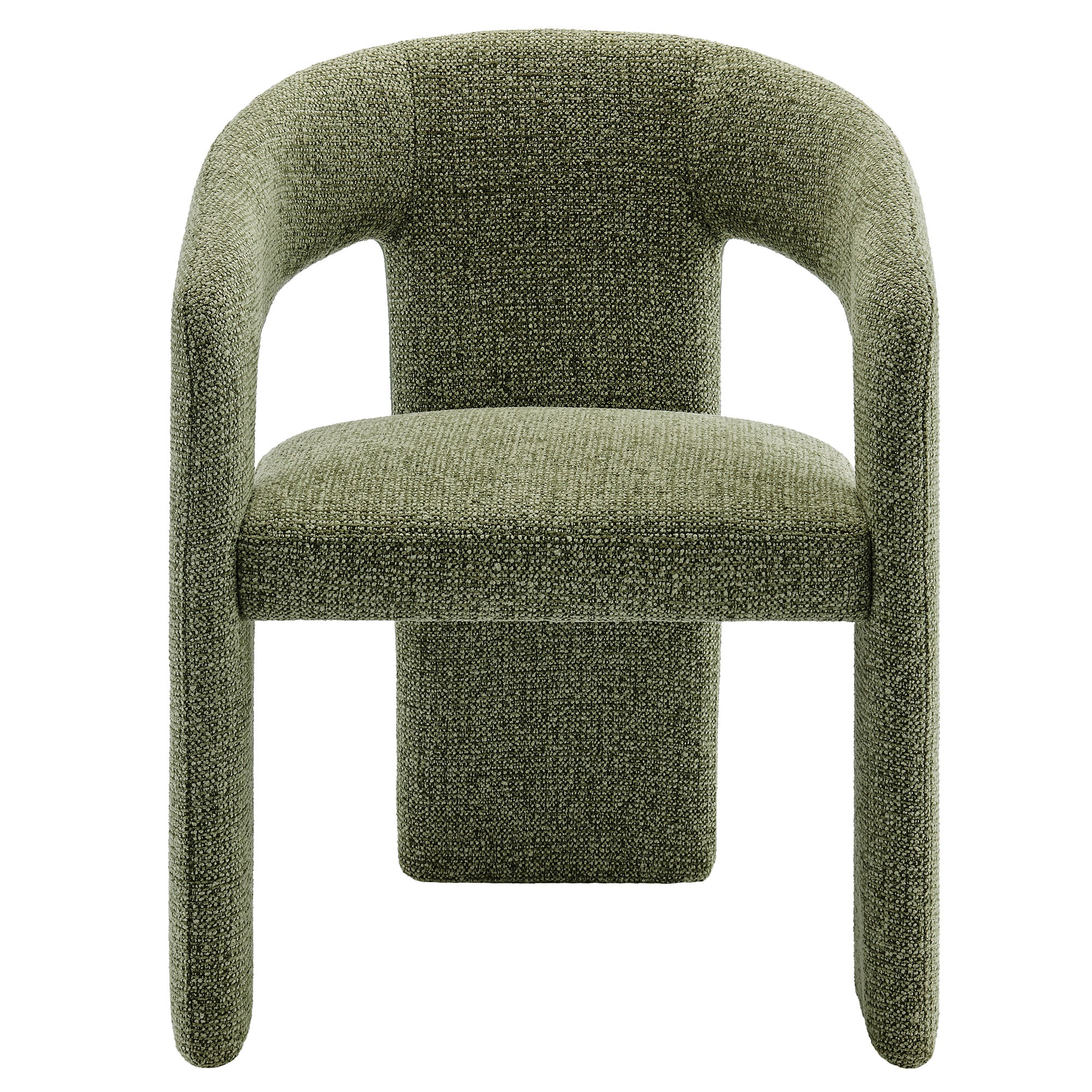 Oslo Barrel Fabric Upholstered Dining Accent Chair, Leaf