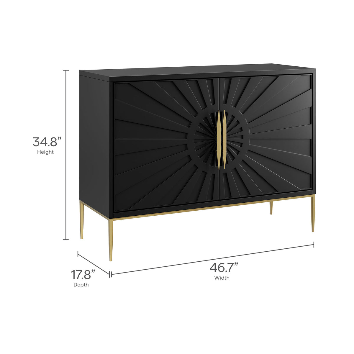 Awaken 47" Accent Cabinet, Black