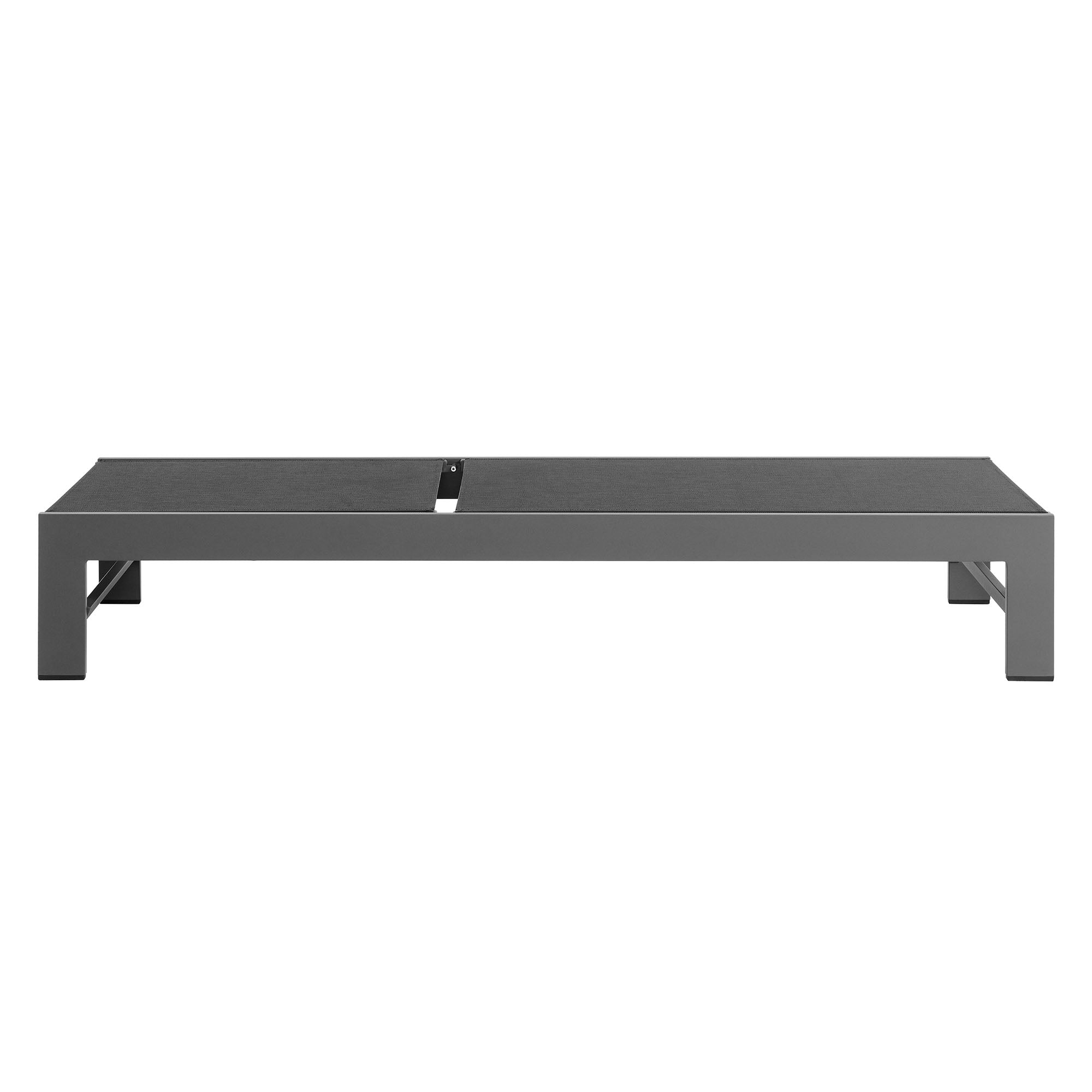 Tahoe Outdoor Patio Mesh and Aluminum Chaise Lounge, Gray