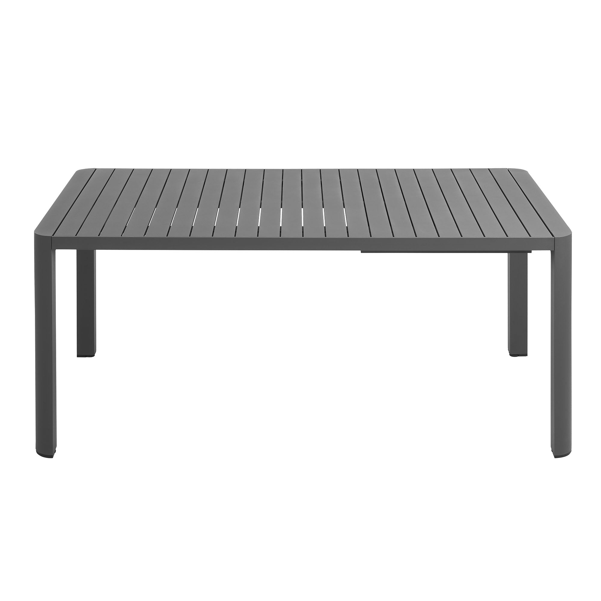 Tahoe Outdoor Patio Aluminum Extendable Dining Table, Gray