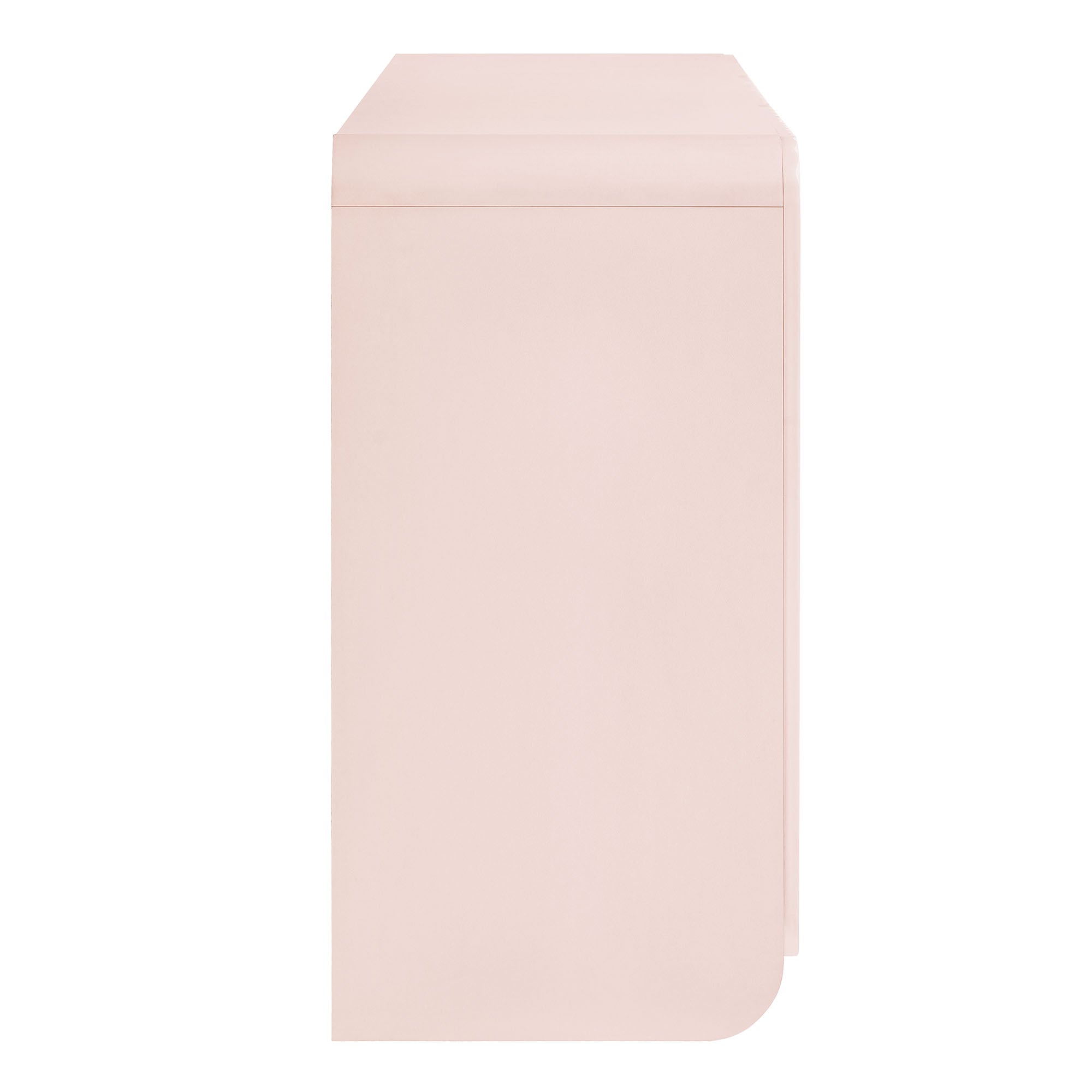 Dahlia Fluted and Scalloped Sideboard Storage Cabinet, Soft Pink