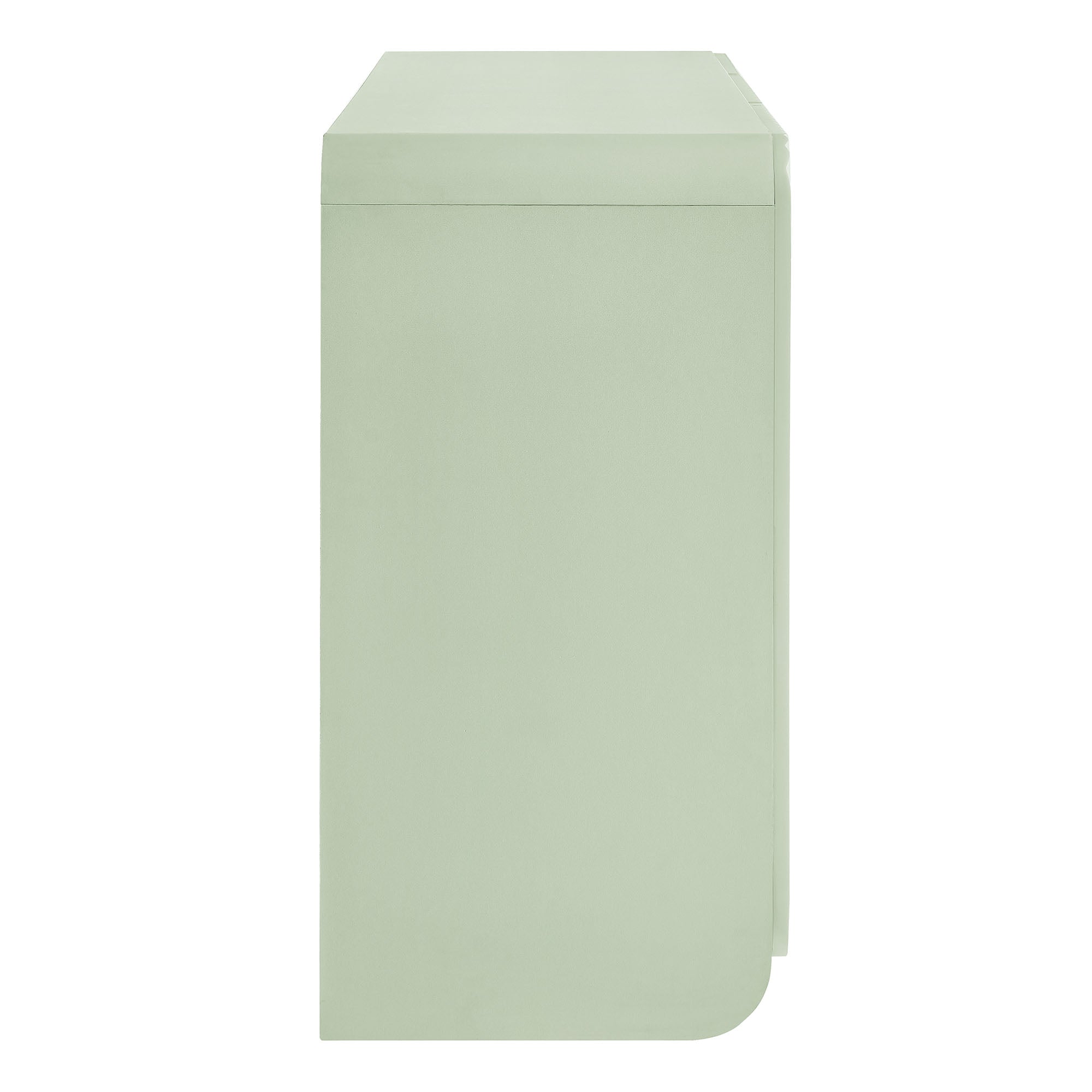 Dahlia Fluted and Scalloped Sideboard Storage Cabinet, Sage