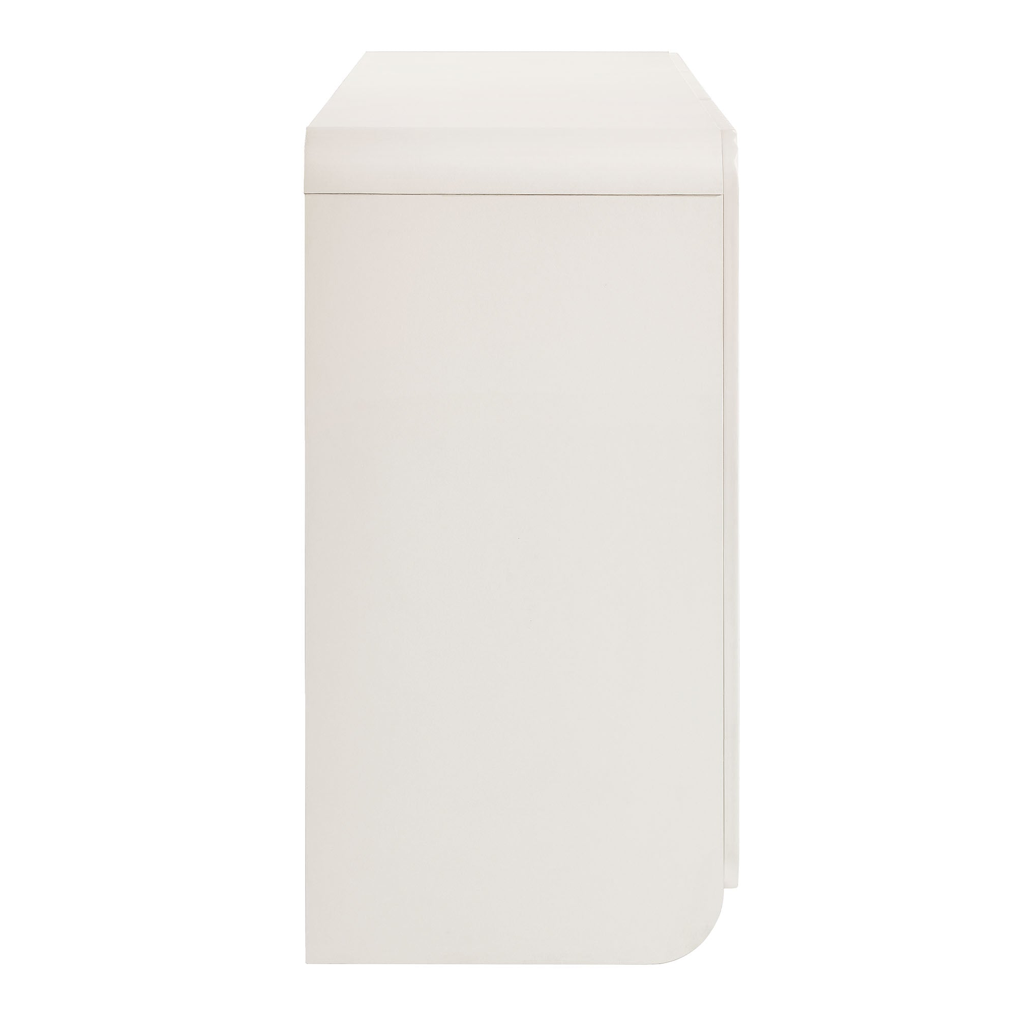 Dahlia Fluted and Scalloped Sideboard Storage Cabinet, White