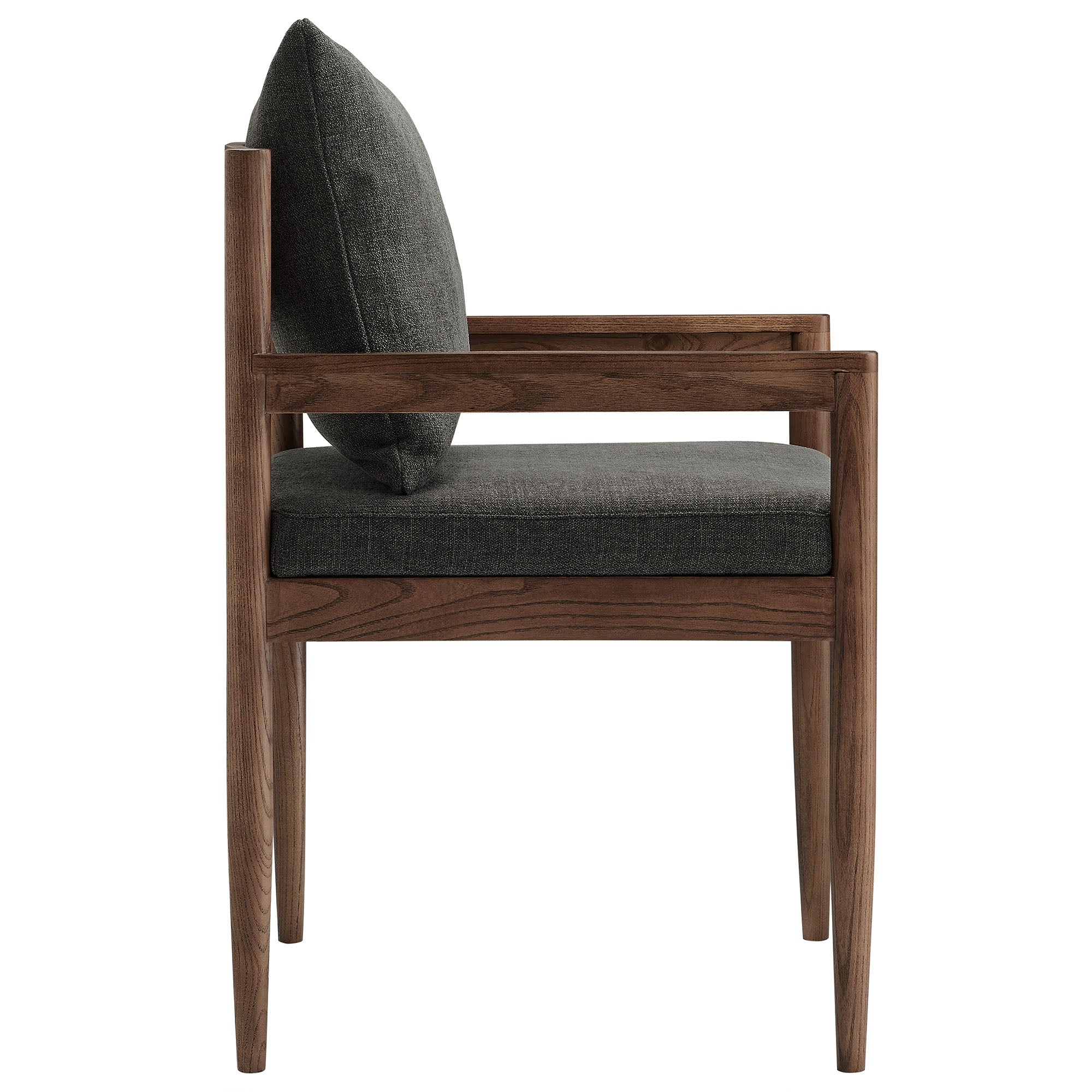 Remington Wood Dining Armchair, Charcoal
