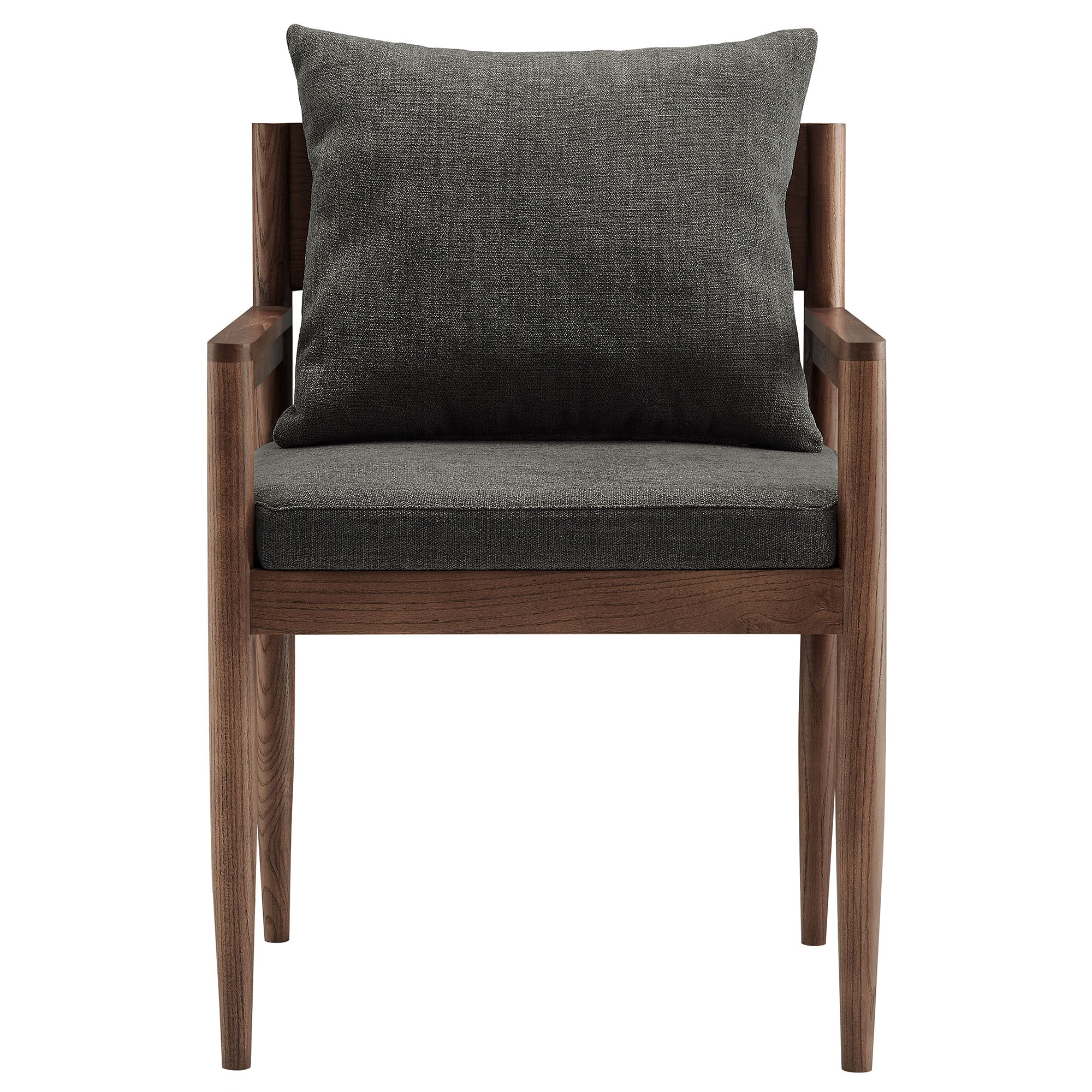 Remington Wood Dining Armchair, Charcoal