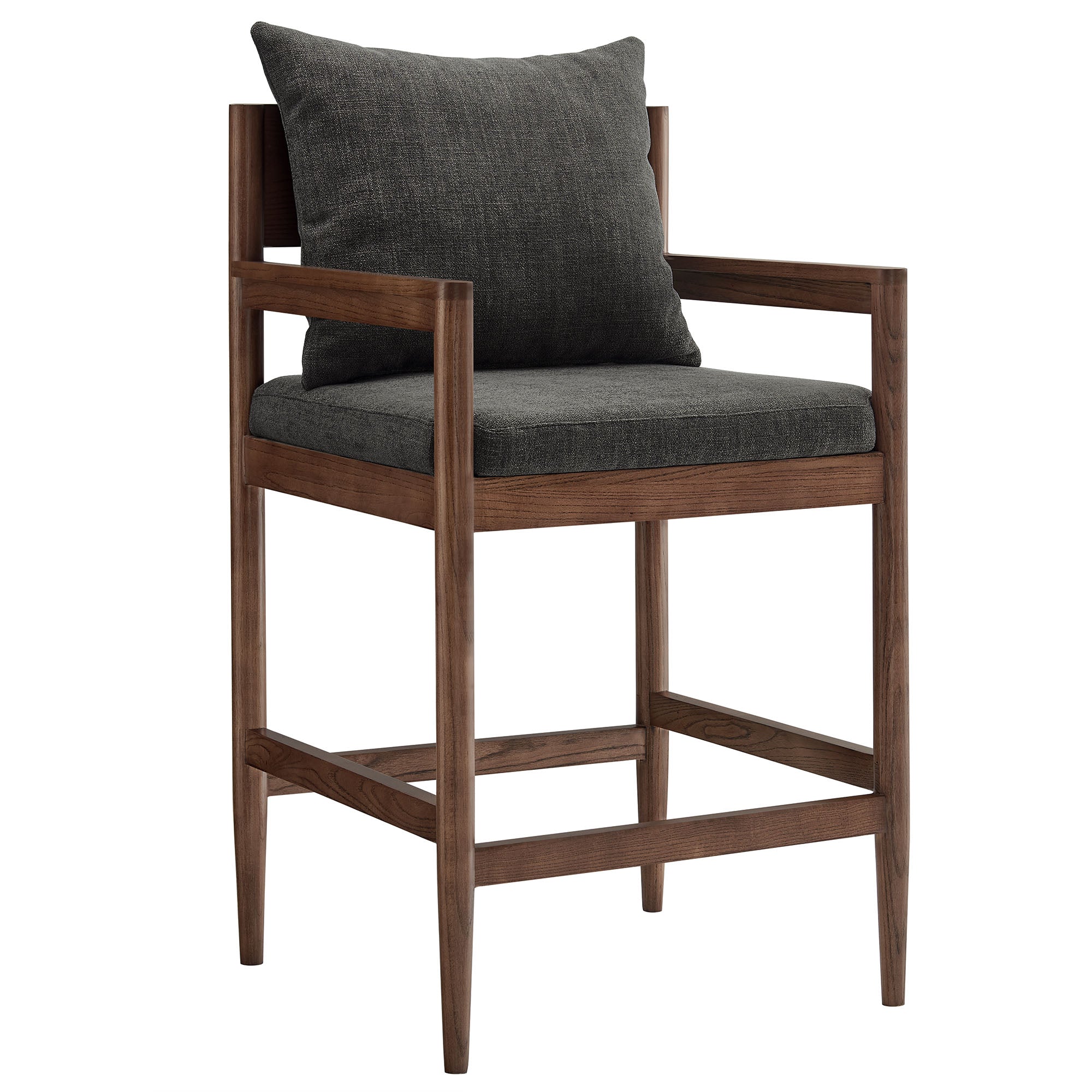 Remington Wood Counter Stool, Charcoal