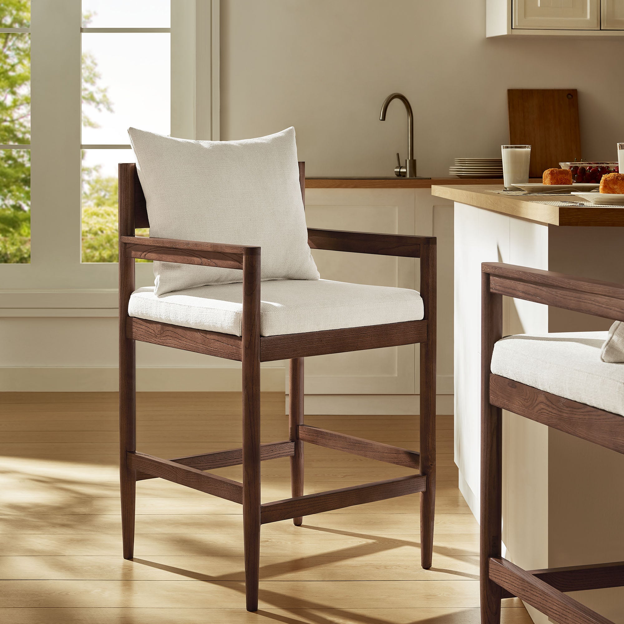 Remington Wood Counter Stool, Salt