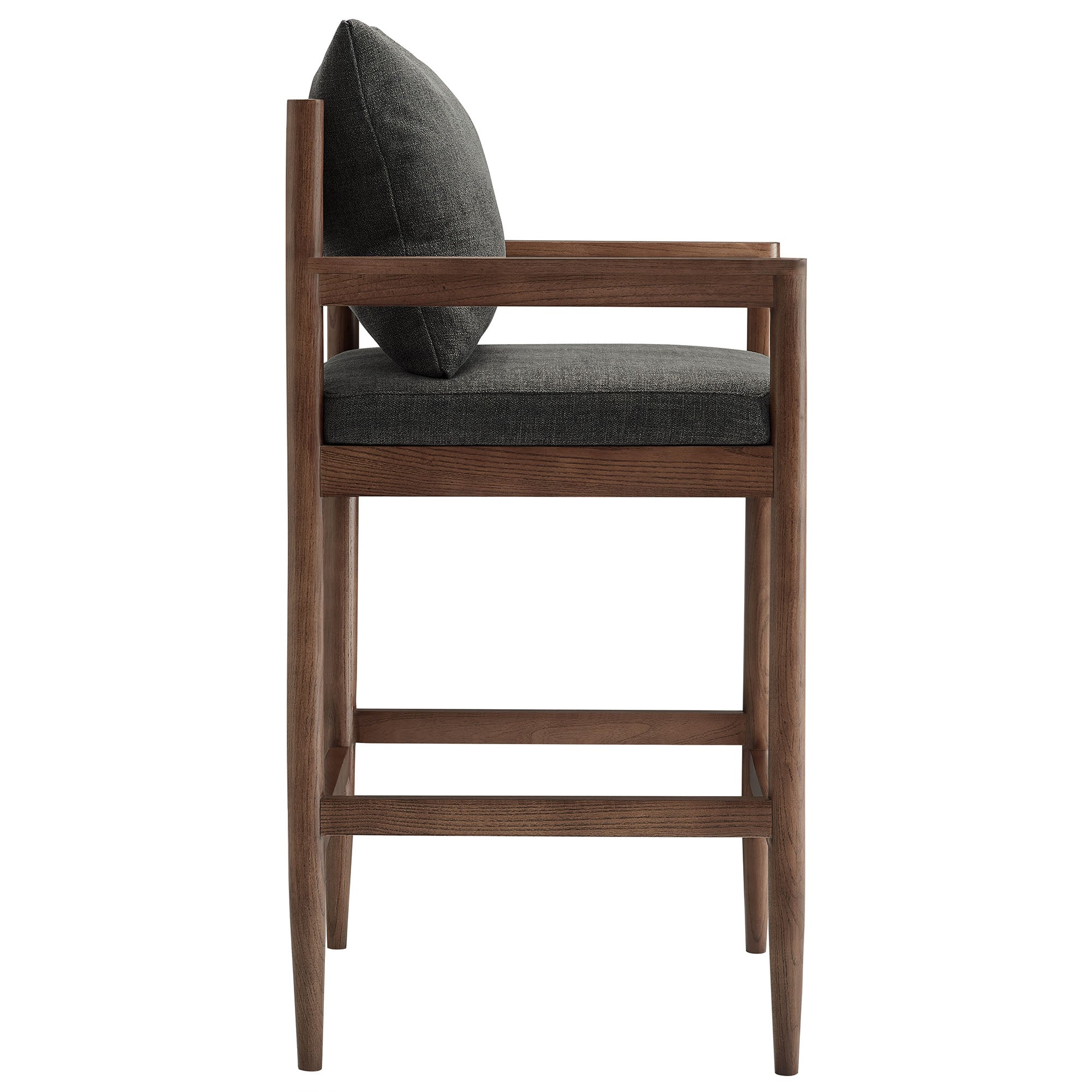 Remington Wood Bar Stool, Charcoal
