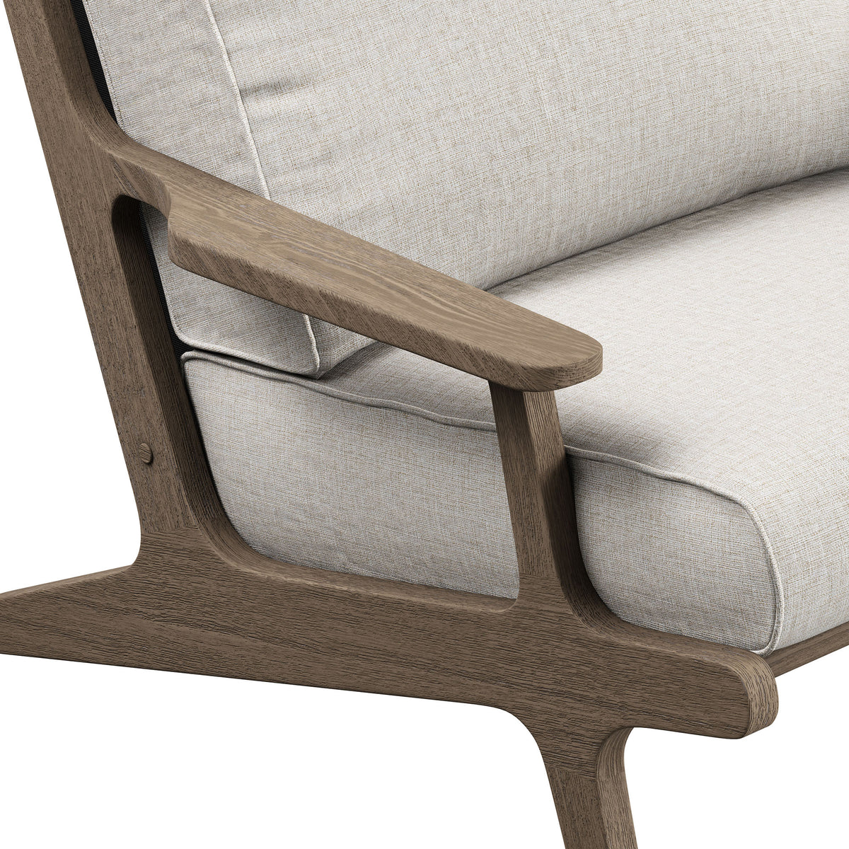 Saratoga 3-Piece Outdoor Patio Teak Wood Furniture Set with Lounge Chairs and Side Table, Pebble