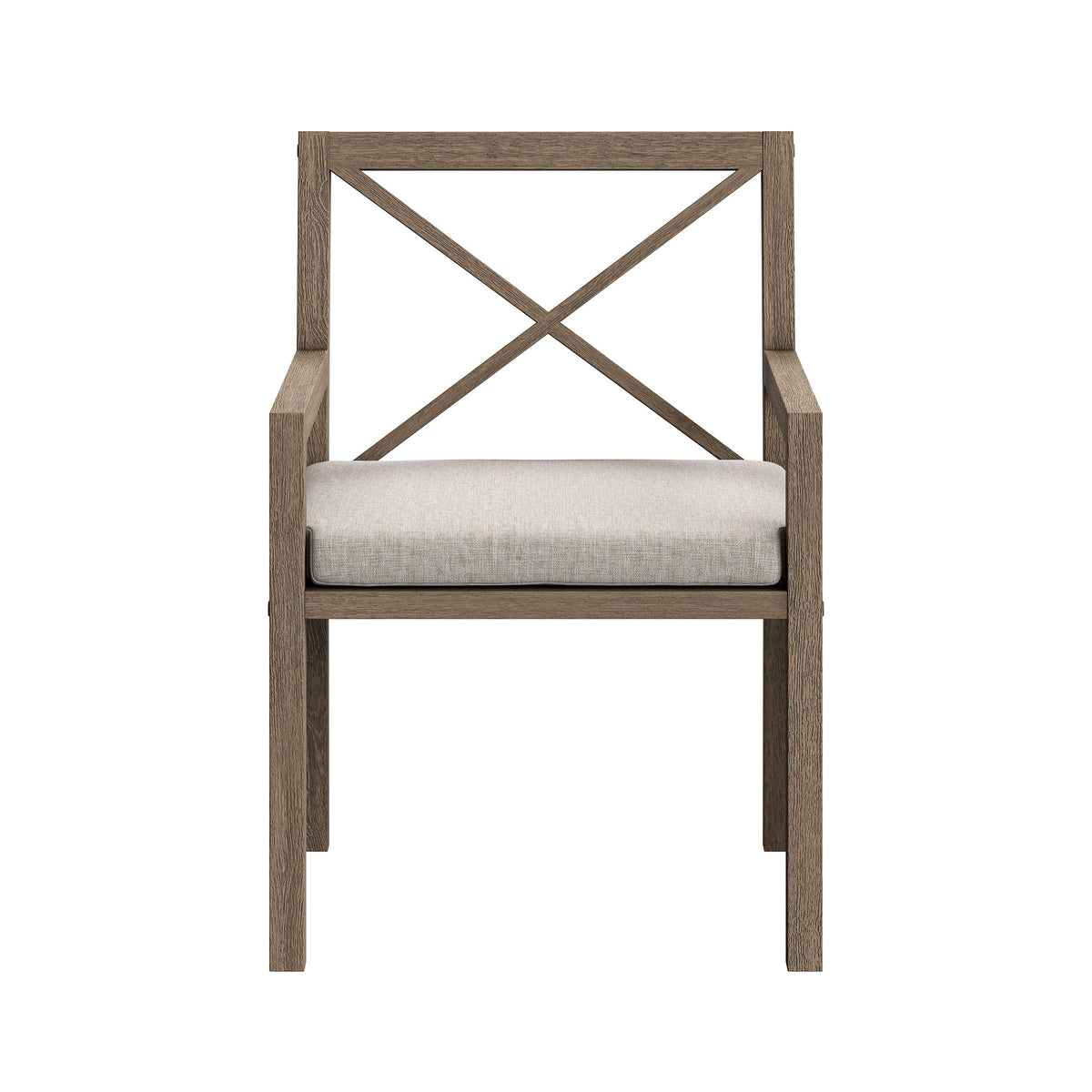 Northlake 9-Piece Outdoor Patio Teak Wood Dining Set, Pebble