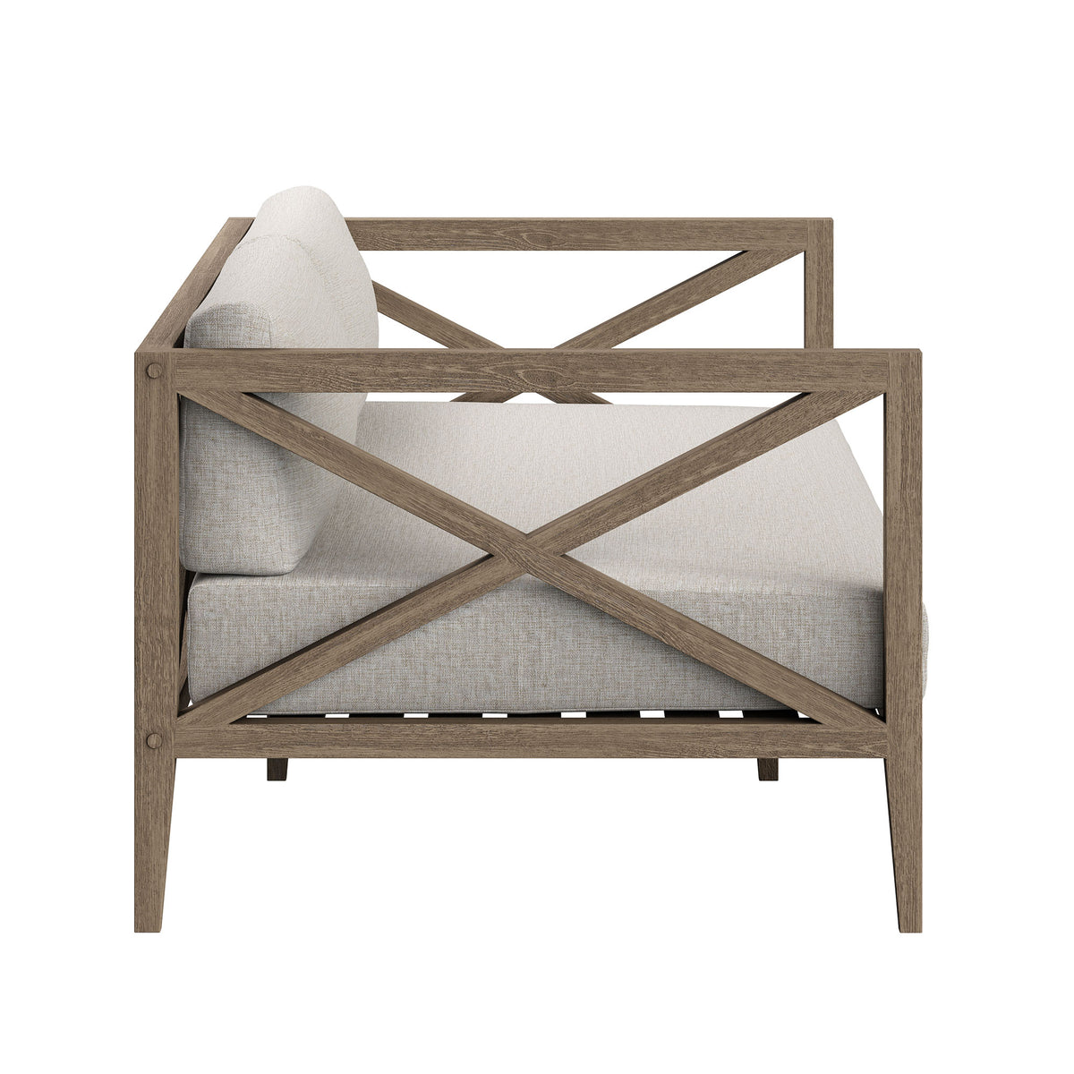 Northlake 5-Piece Outdoor Patio Teak Wood Furniture Set, Pebble
