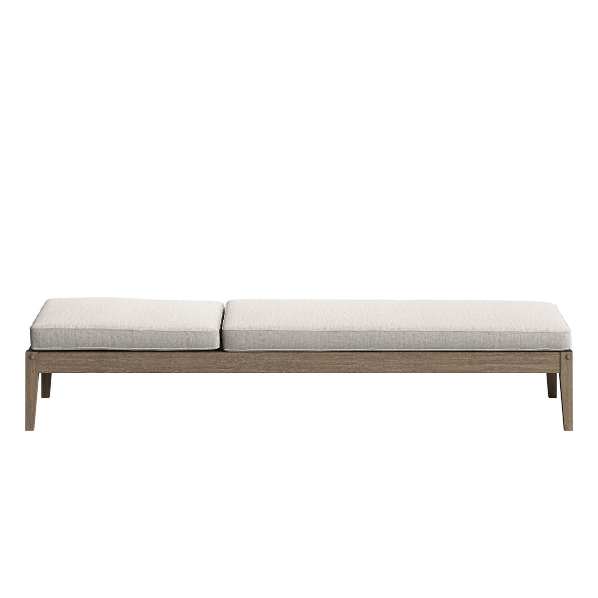 Northlake Outdoor Patio Teak Chaise Lounge, Pebble