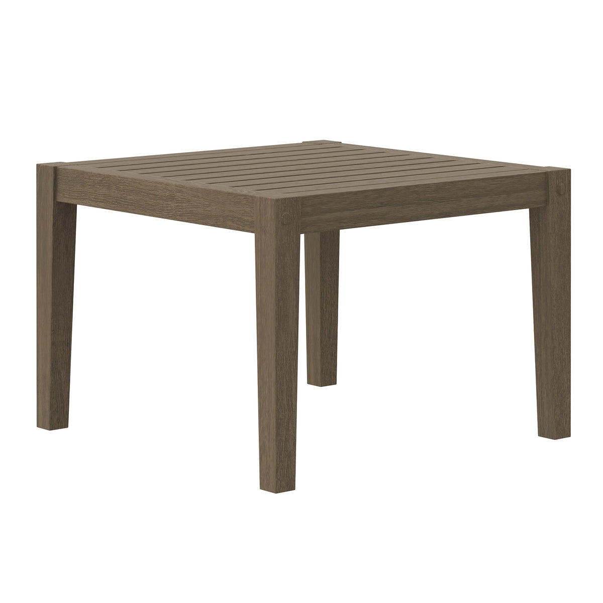 Northlake 3-Piece Outdoor Patio Teak Wood Furniture Set with Chaise Lounges and Side Table, Flint Gray