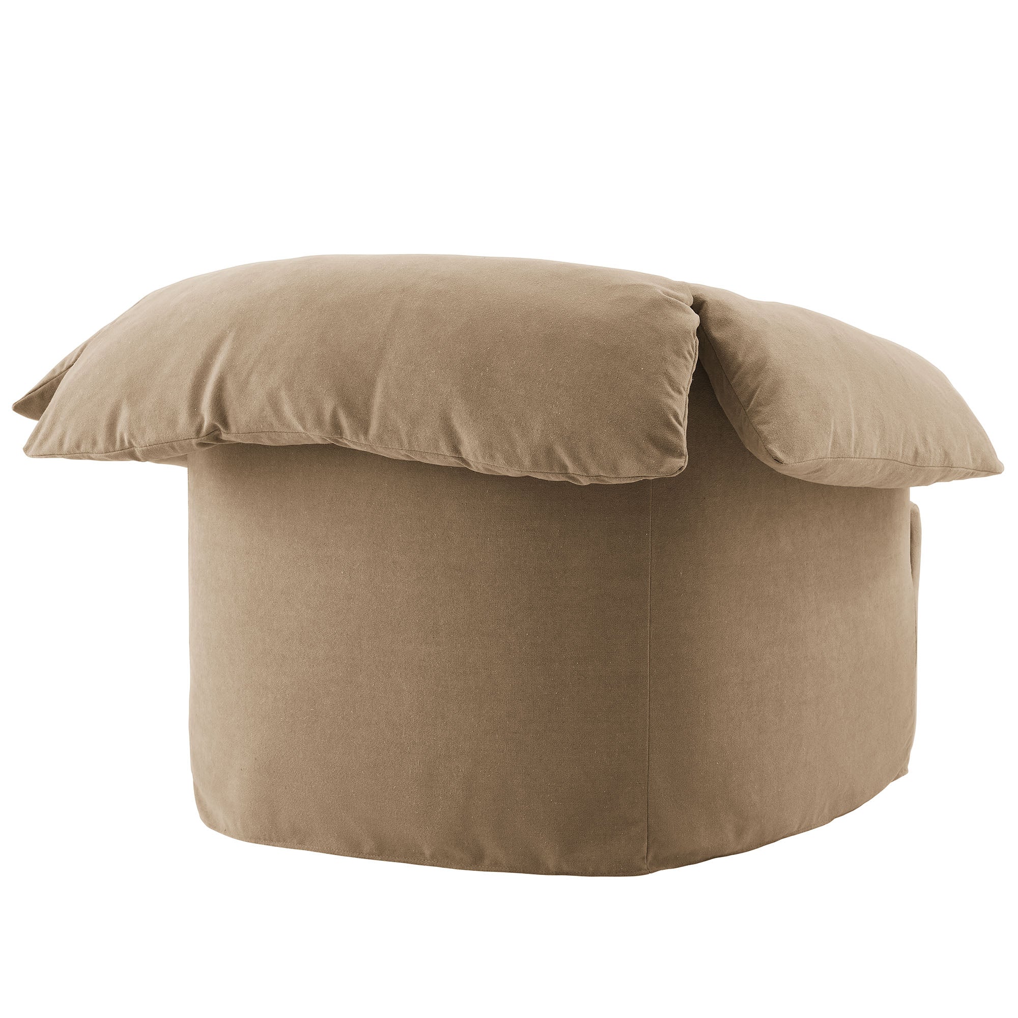 Lark Slipcovered Fabric Oversized Armchair, Almond