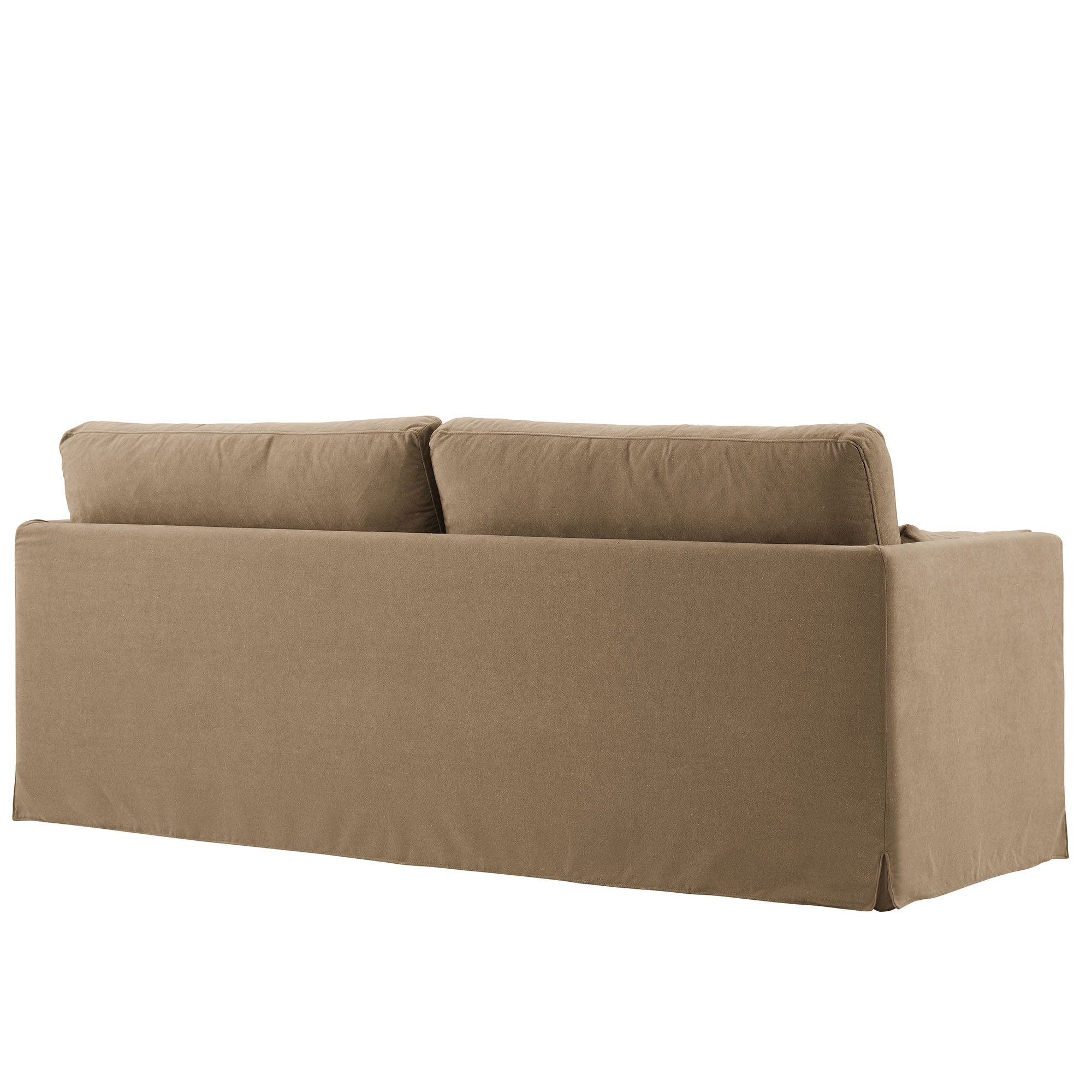 Wellfleet 85" Slipcovered Fabric Sofa, Almond