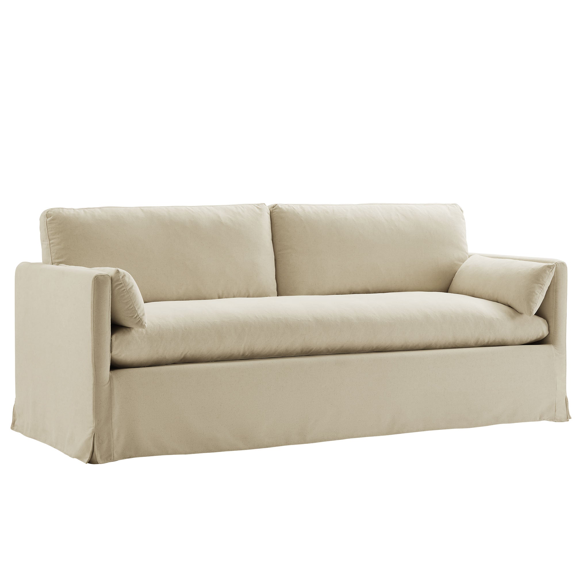 Wellfleet 85" Slipcovered Fabric Sofa, Linen