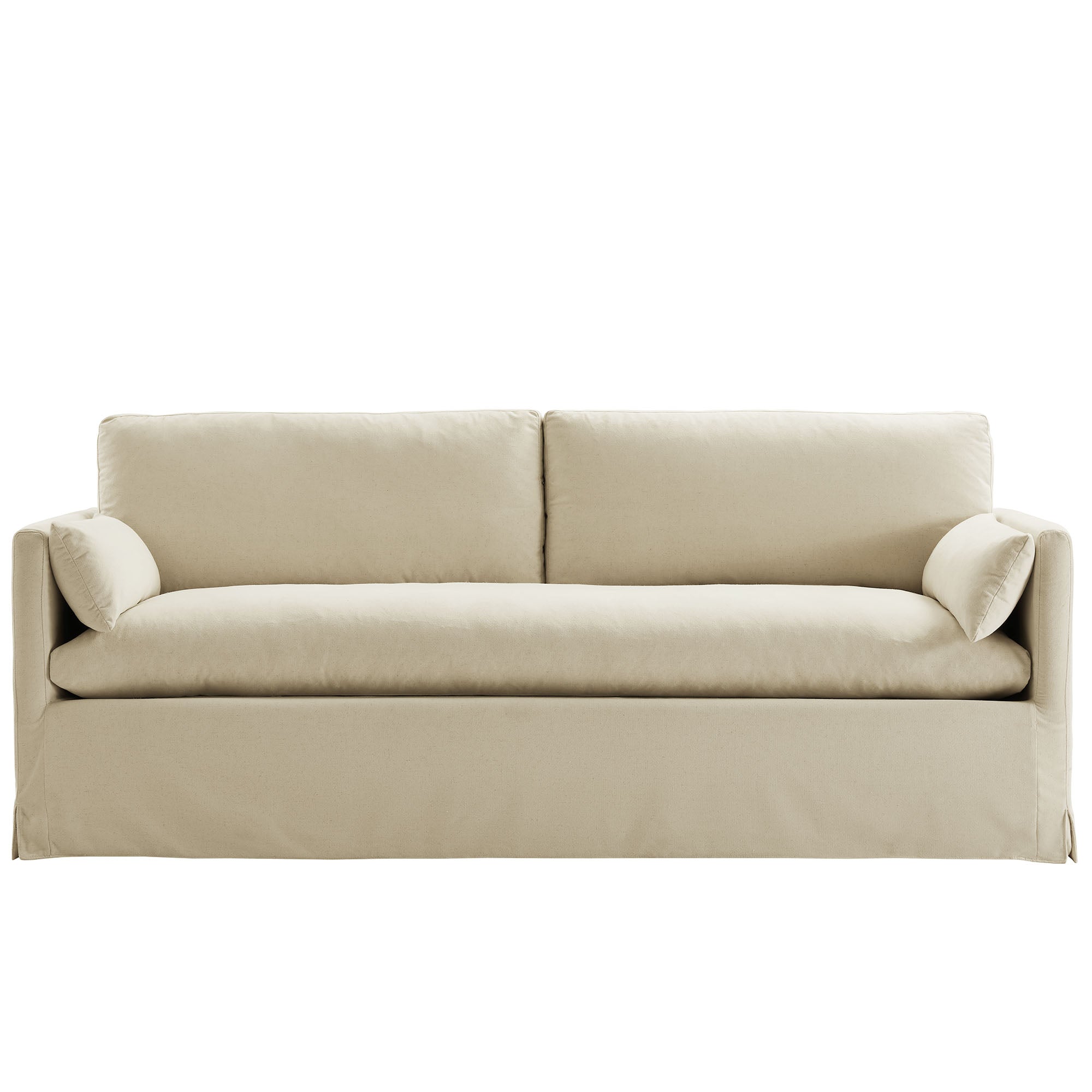 Wellfleet 85" Slipcovered Fabric Sofa, Linen