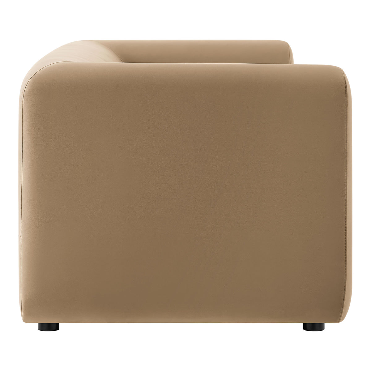 Leif 89" Performance Velvet Upholstered Sofa, Taupe