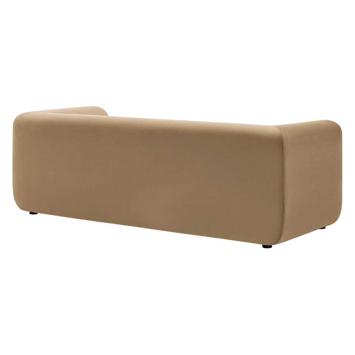 Leif 89" Performance Velvet Upholstered Sofa, Taupe