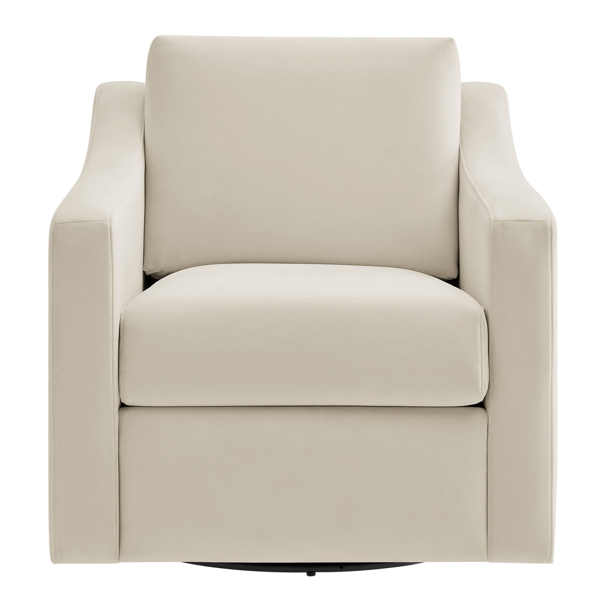 Liora Performance Velvet Armchair, Alabaster