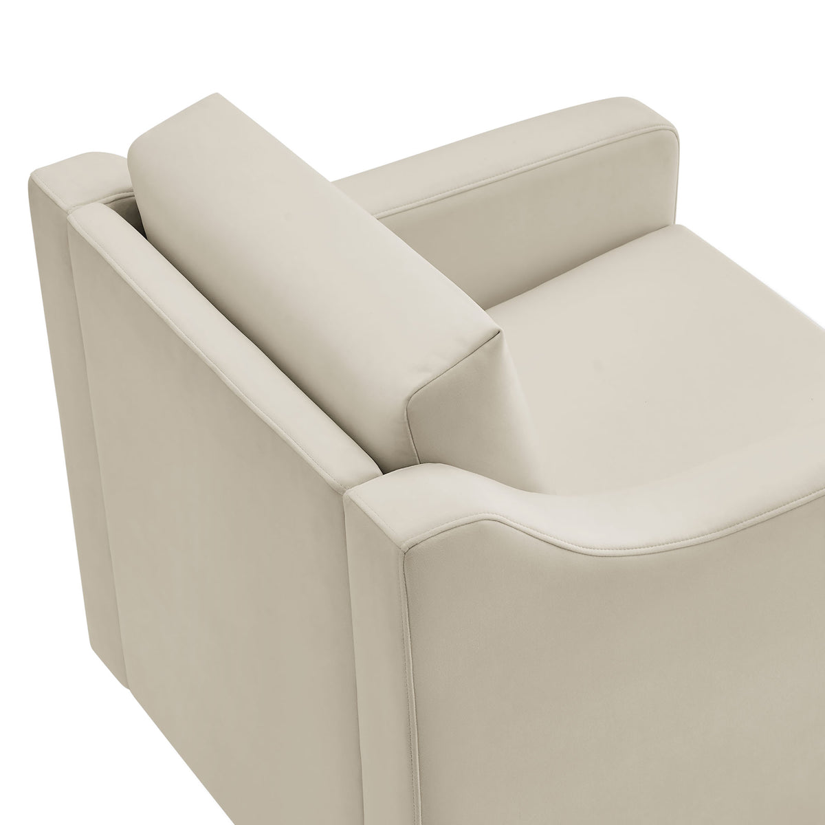 Liora Performance Velvet Armchair, Alabaster