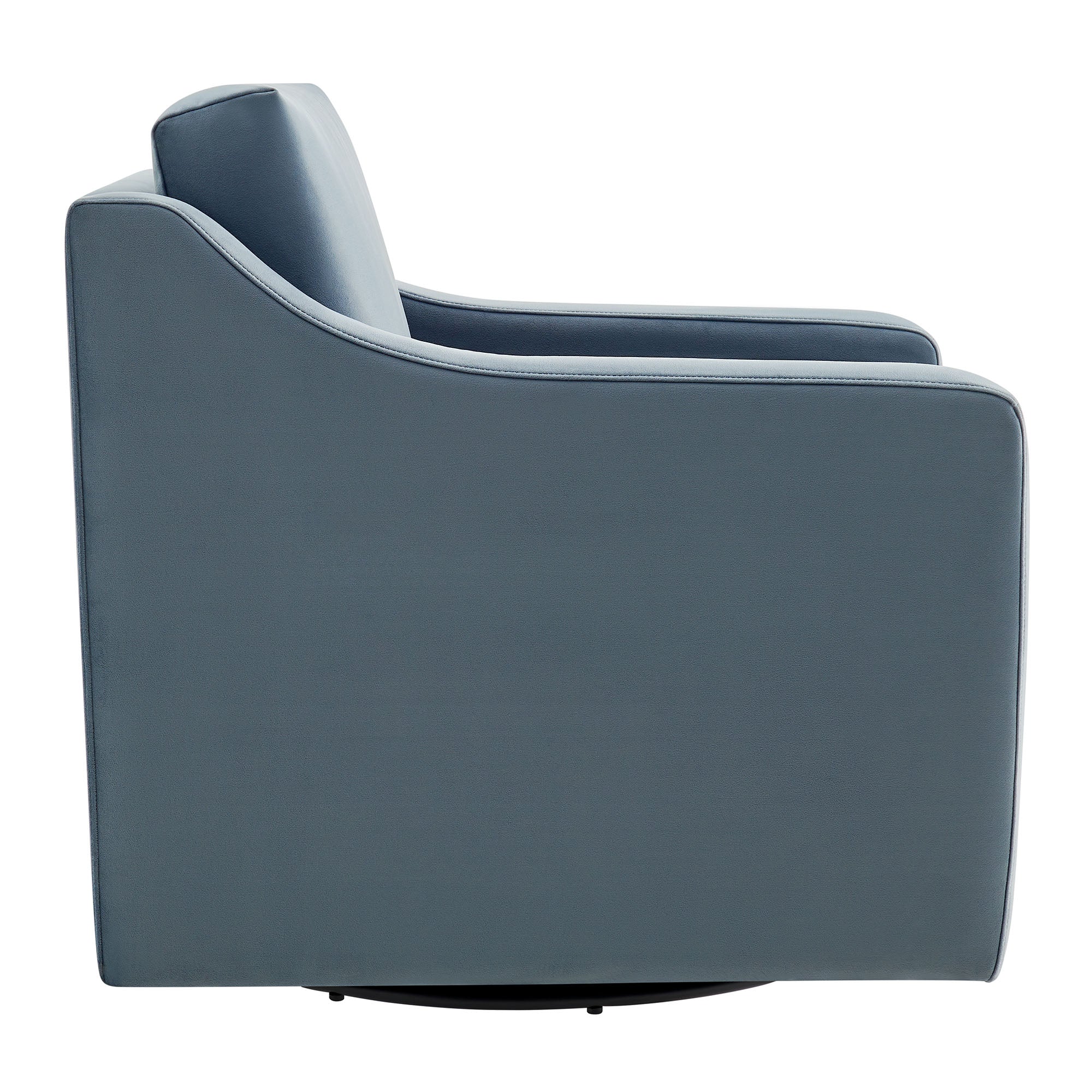 Liora Performance Velvet Armchair, Cadet Blue