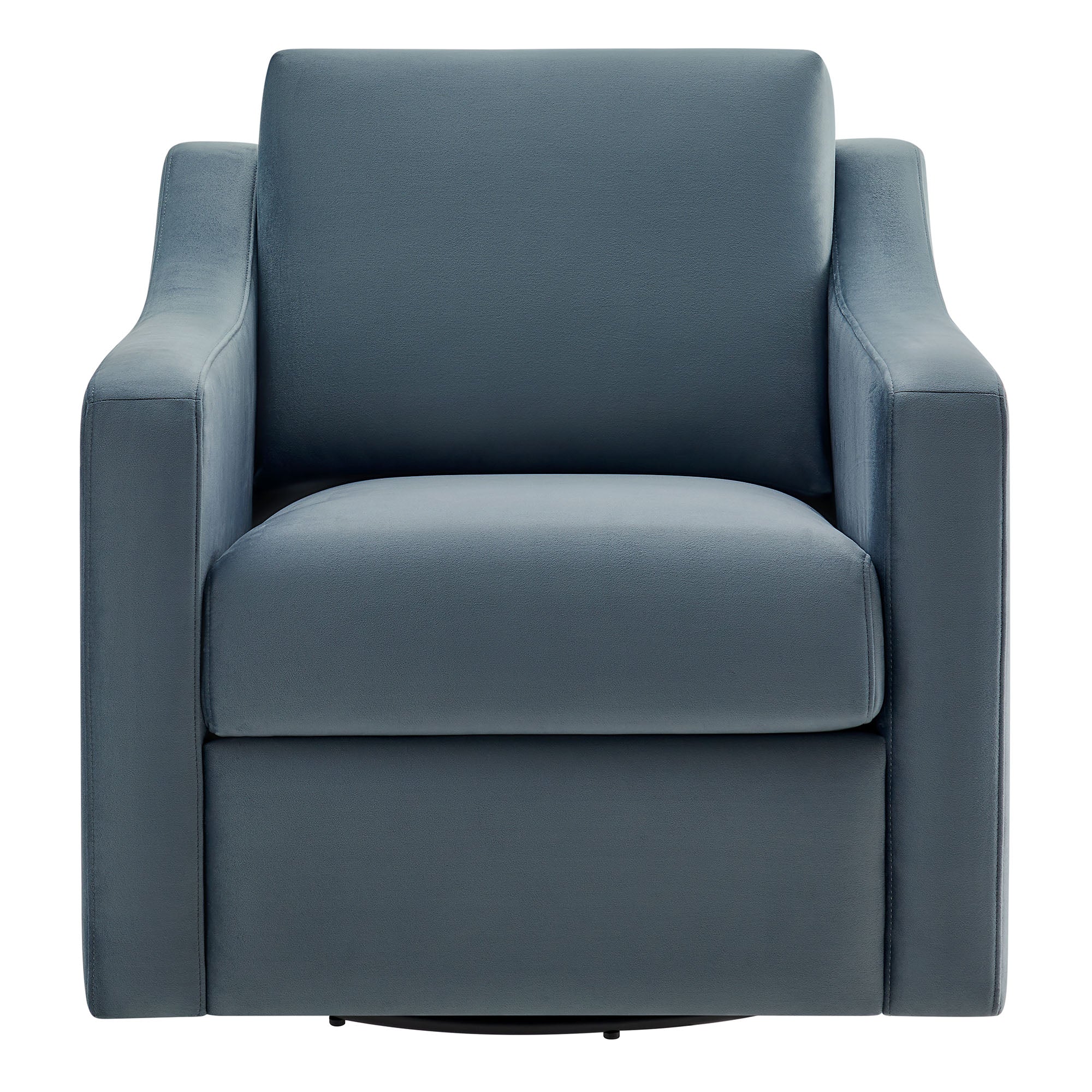 Liora Performance Velvet Armchair, Cadet Blue