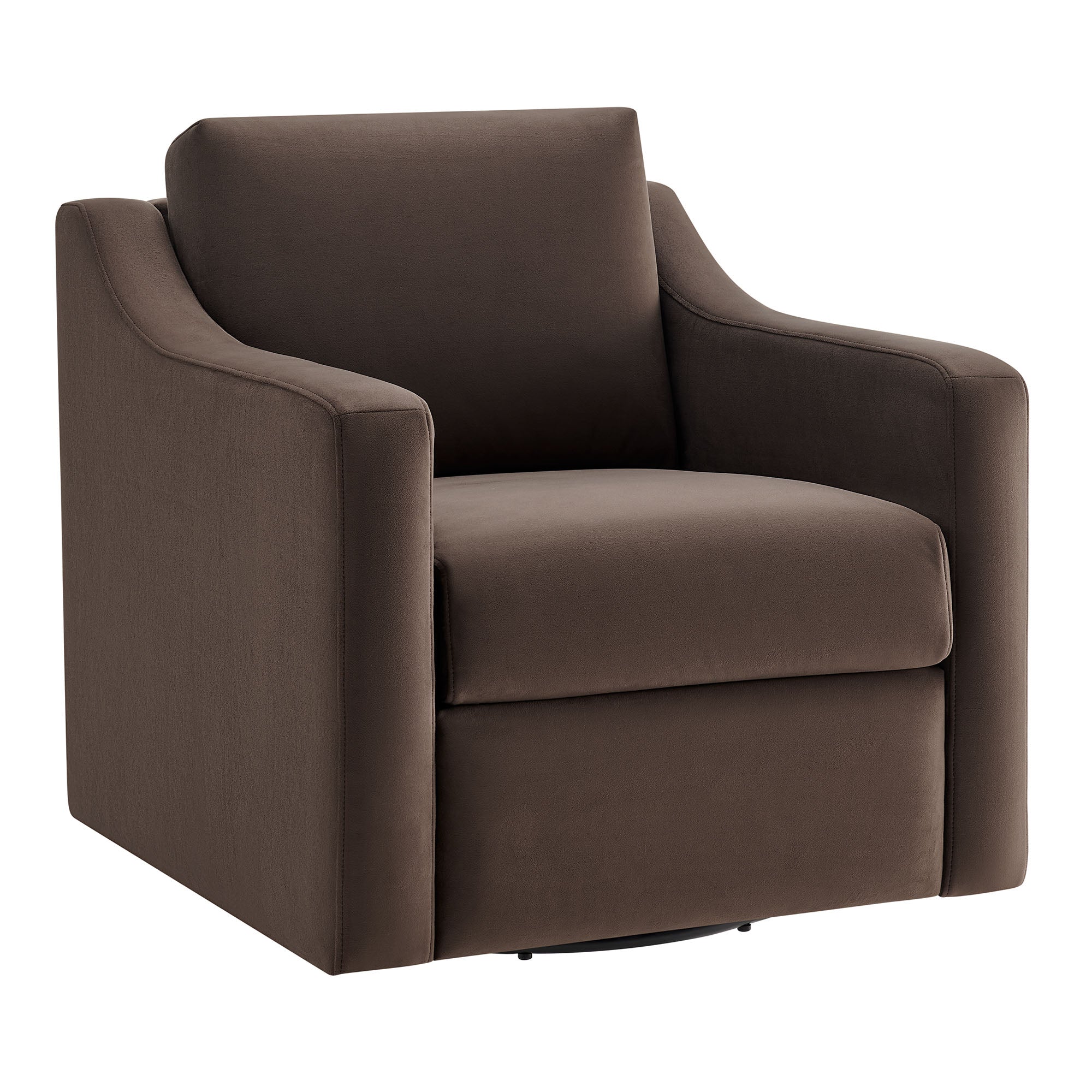 Liora Performance Velvet Armchair, Chocolate