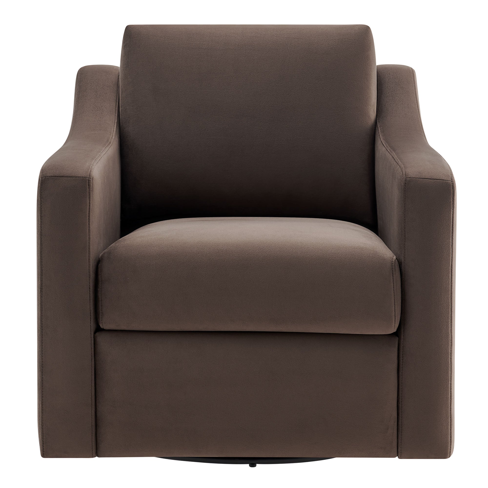 Liora Performance Velvet Armchair, Chocolate