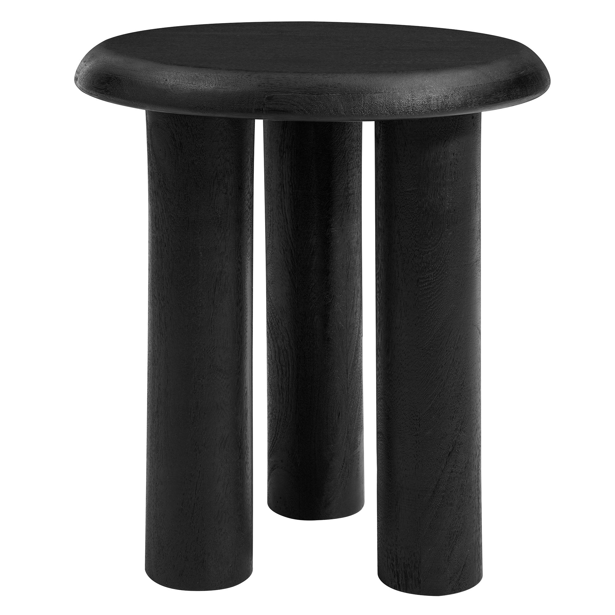 Mavina Mango Wood Side Table, Black