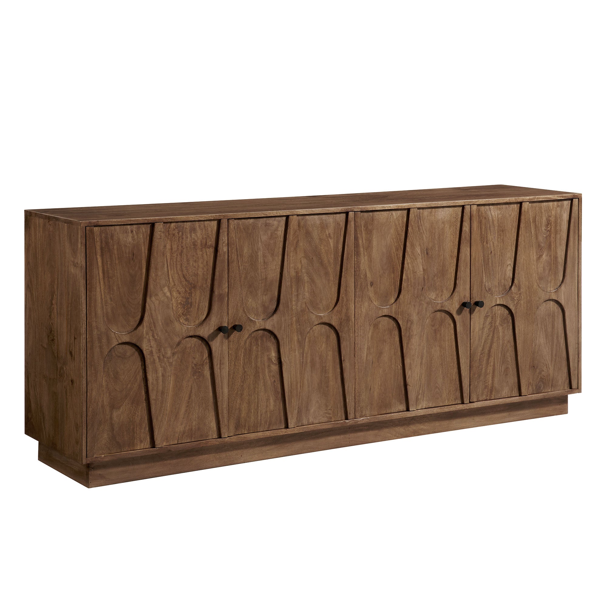 Veda 72" Mango Wood Sideboard Cabinet, Walnut