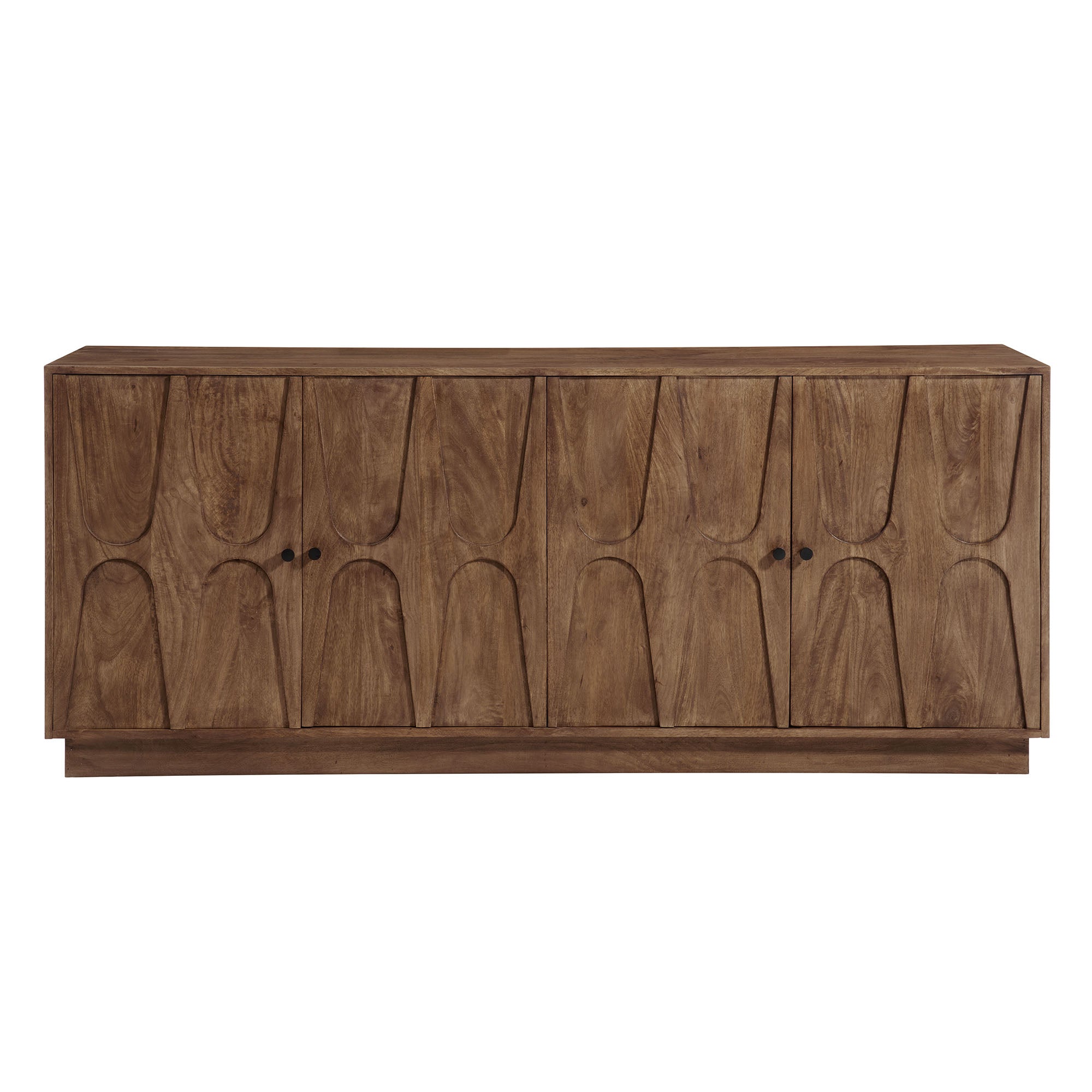Veda 72" Mango Wood Sideboard Cabinet, Walnut