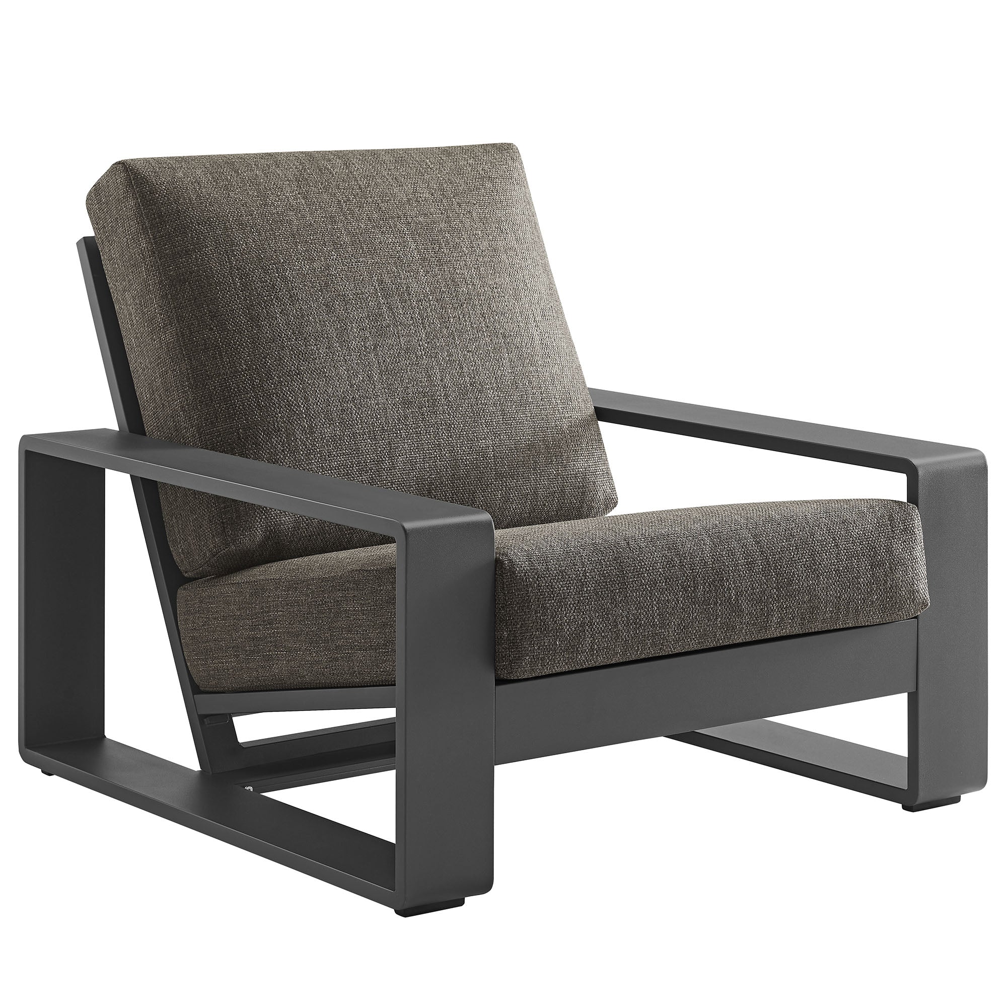 Lirienne Outdoor Patio Aluminum Armchair, Smoke