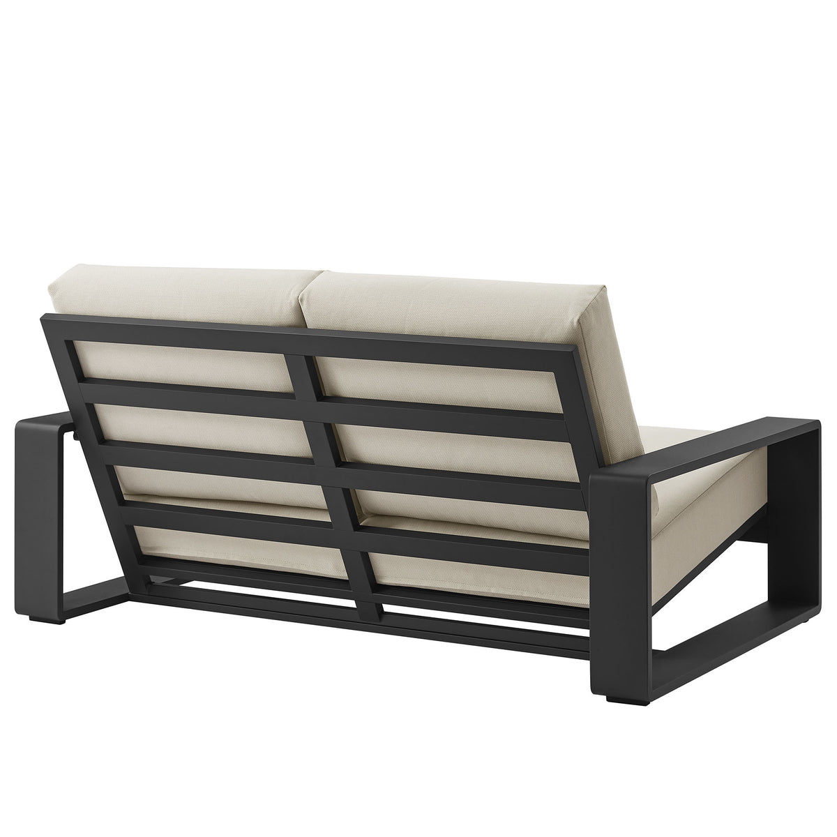 Lirienne 4-Piece Outdoor Patio Aluminum Furniture Set, Cream Gray