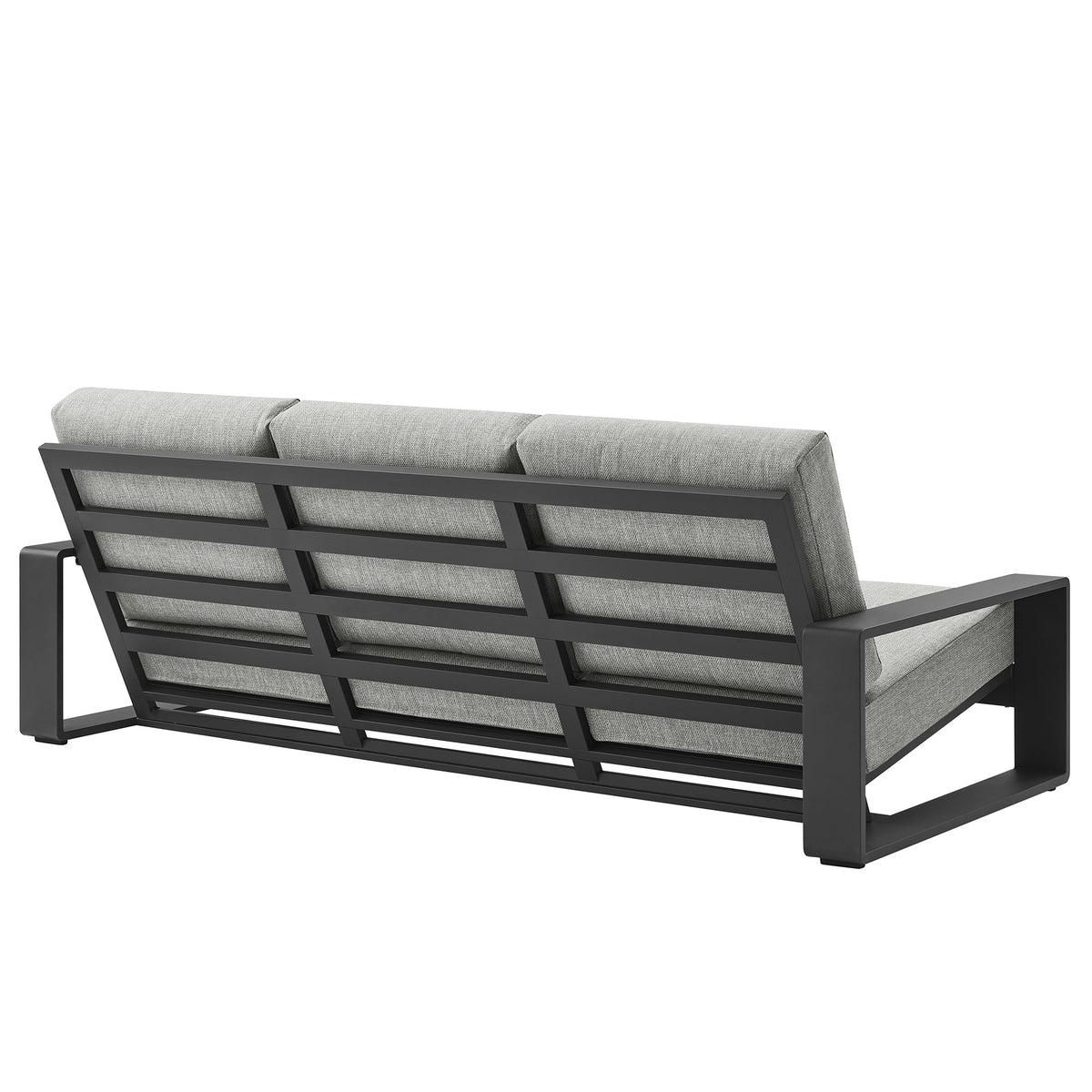 Lirienne 2-Piece Outdoor Patio Aluminum Furniture Set, Light Gray