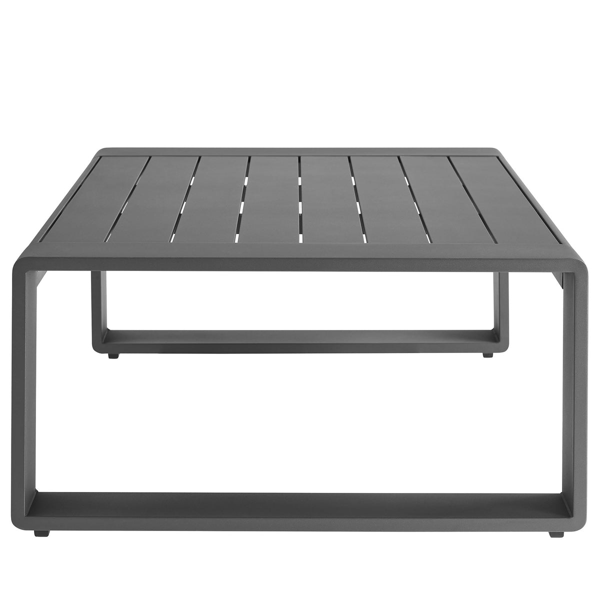 Lirienne Outdoor Patio Aluminum Coffee Table, Gray