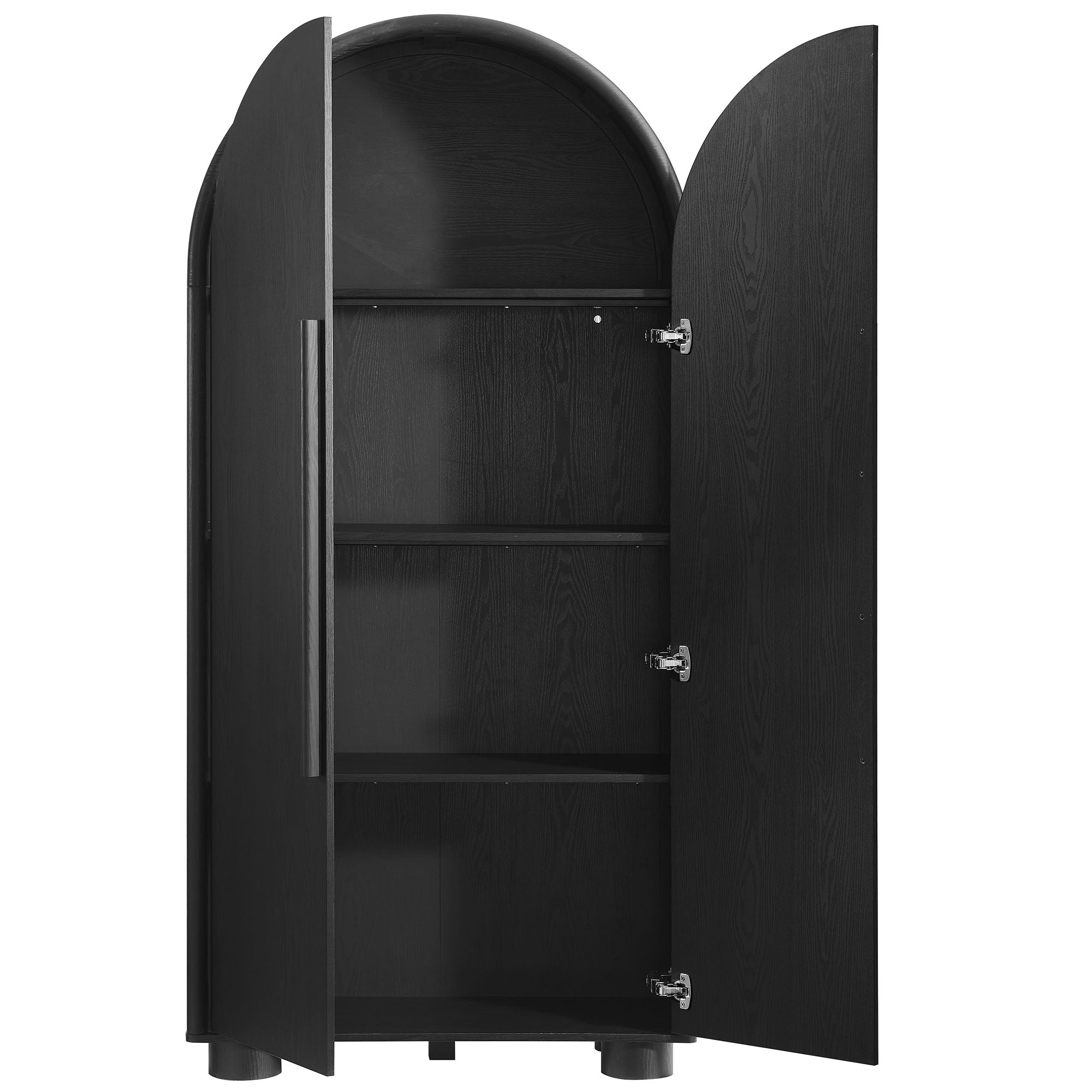 Bellamy Tall Arched Storage Cabinet, Black