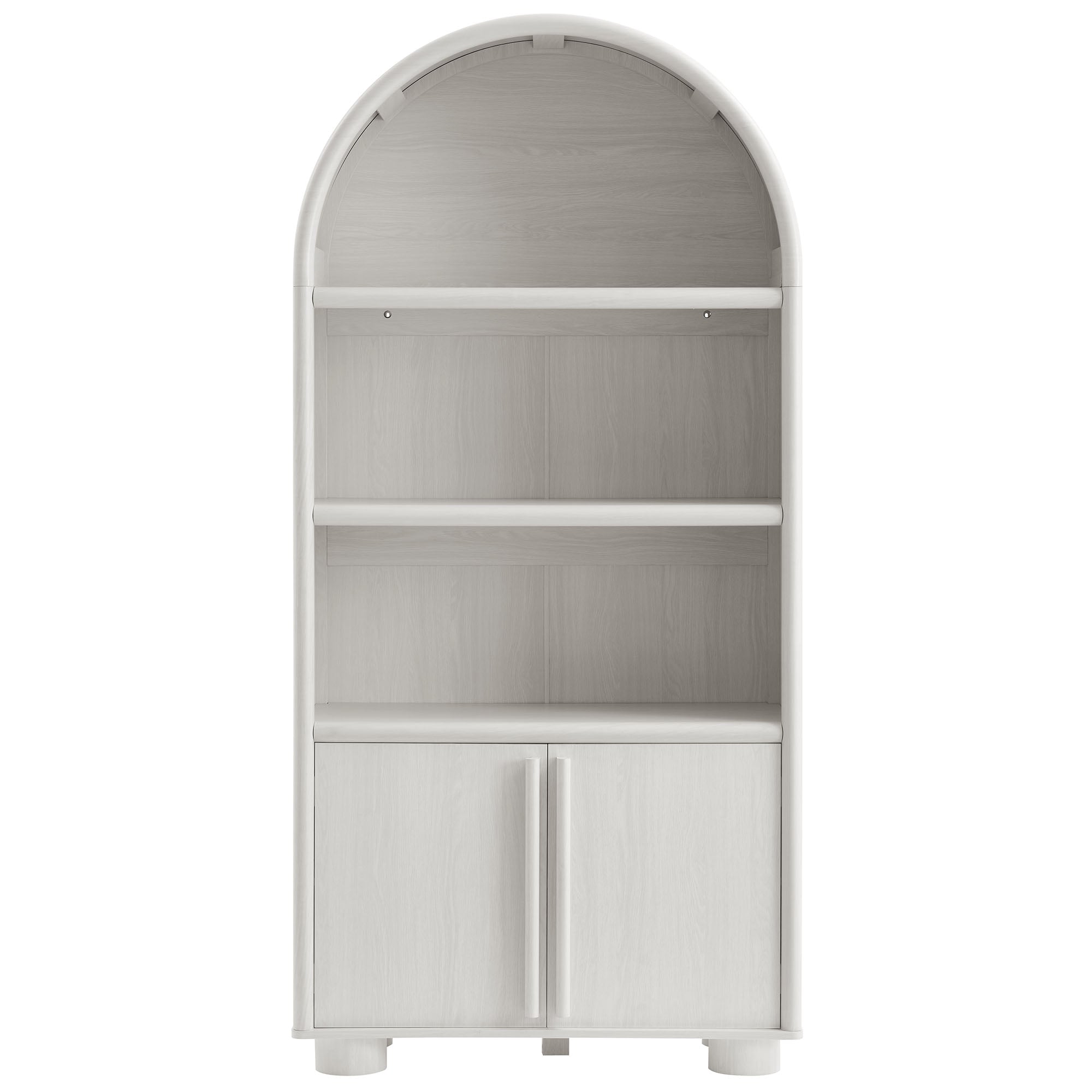 Bellamy Tall Arched Display Cabinet Bookcase, Ash