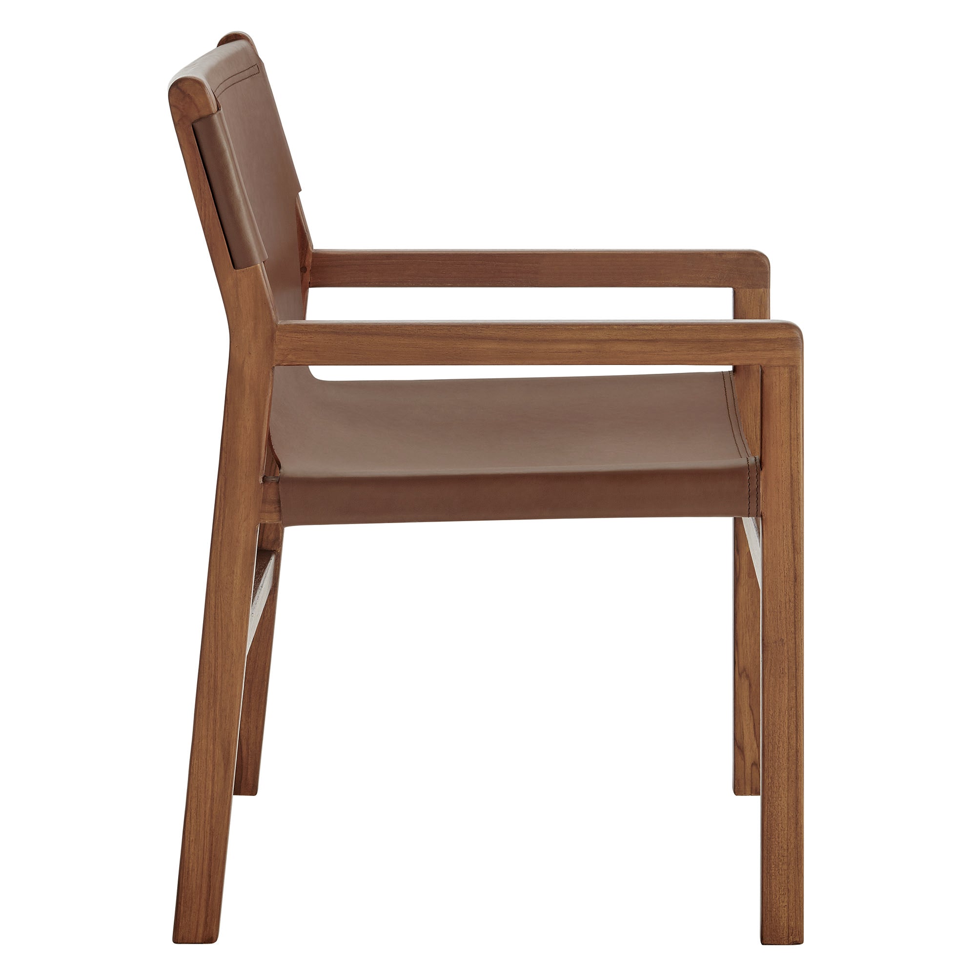 Sonora Leather Dining Chair, Nutmeg Brown