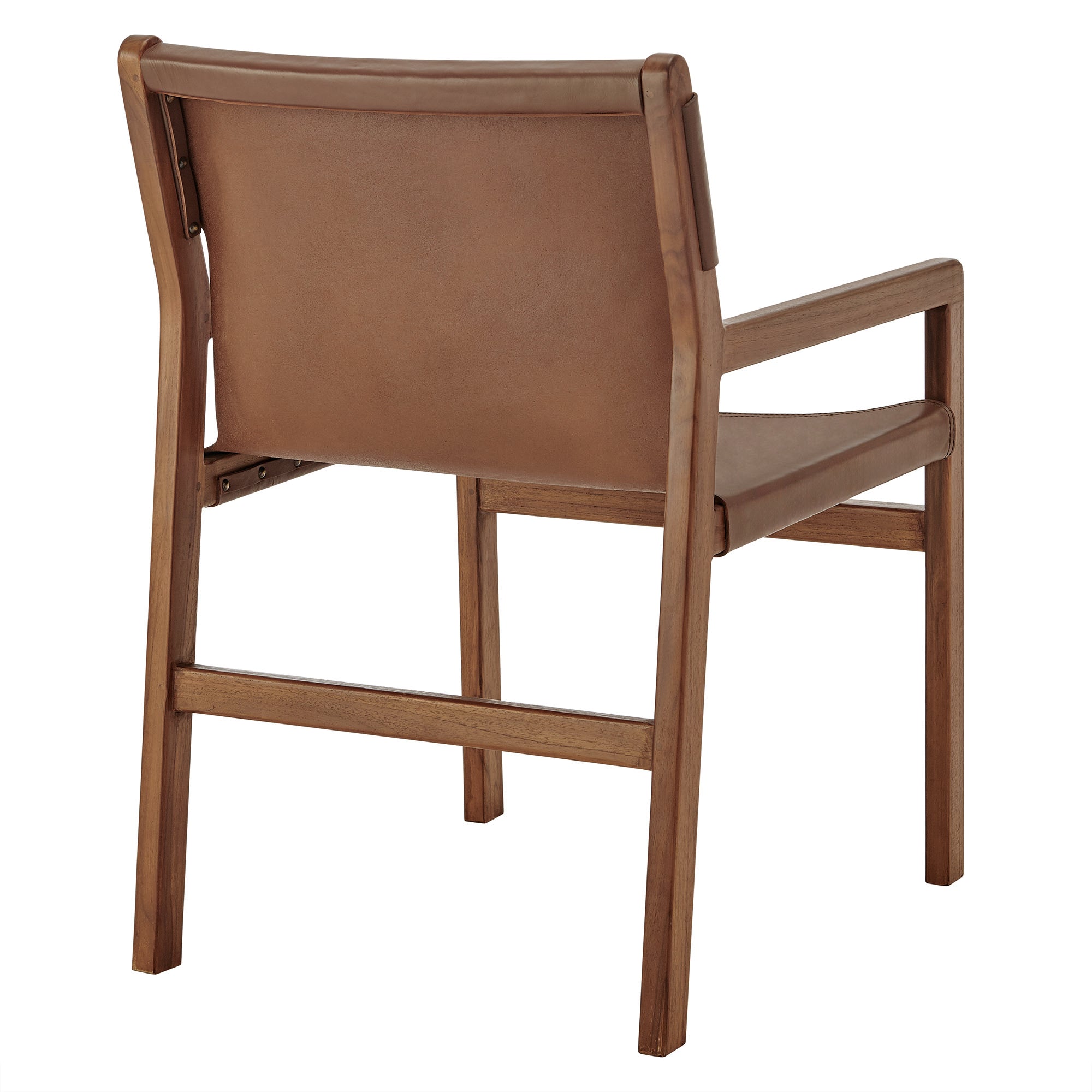 Sonora Leather Dining Chair, Nutmeg Brown