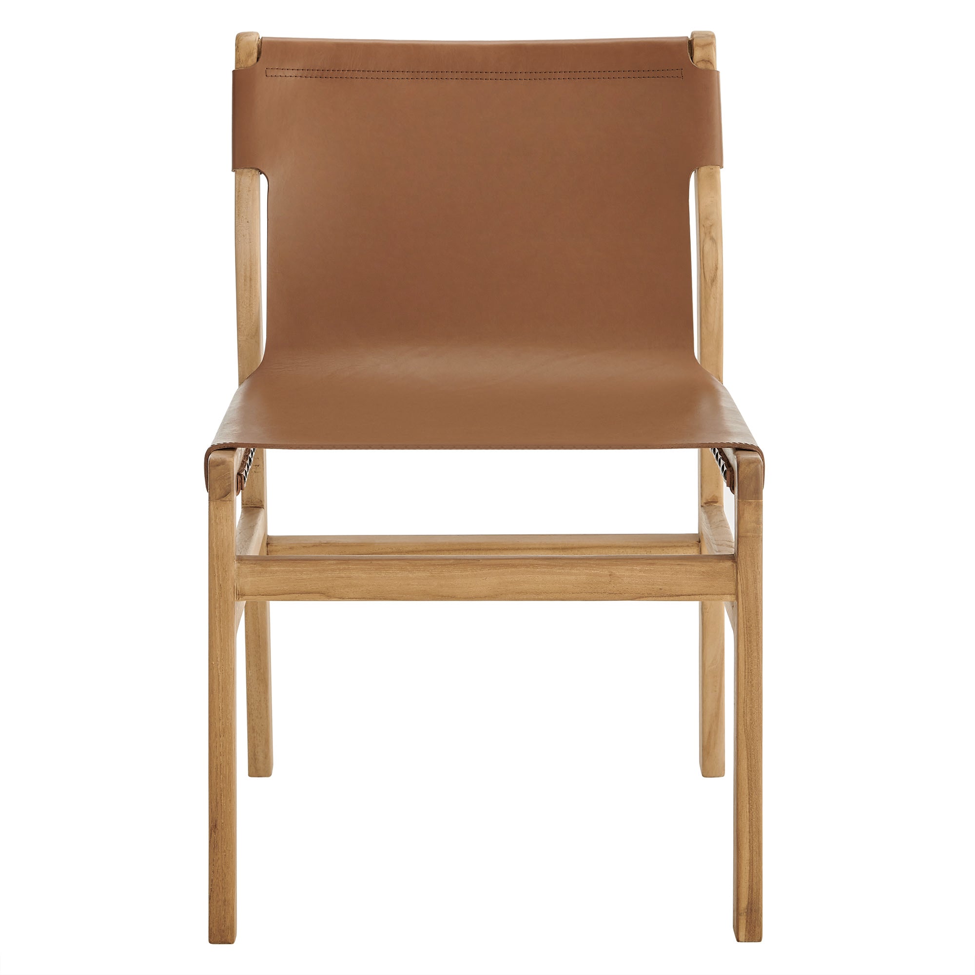 Sonora Leather Dining Side Chair, Chestnut Tan
