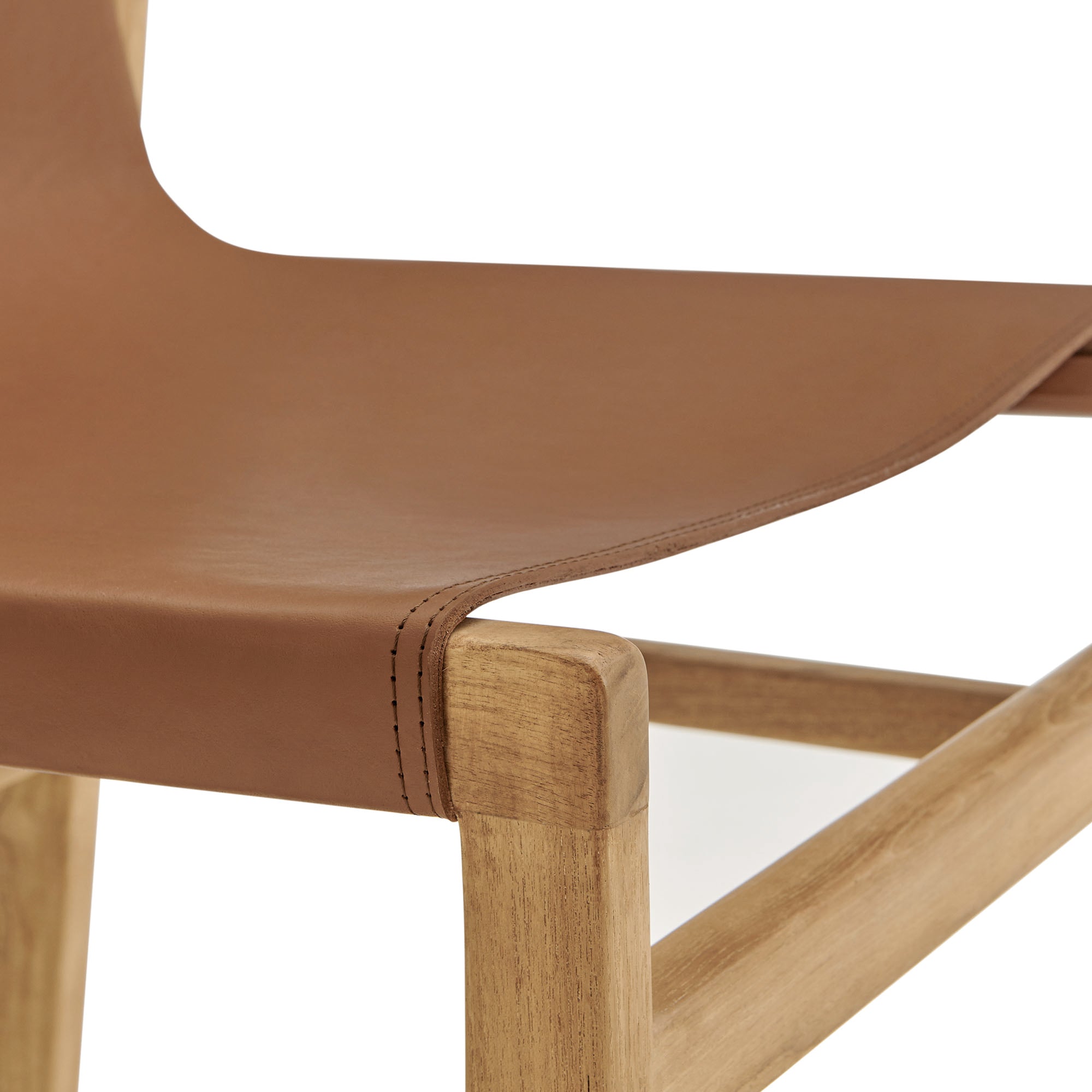 Sonora Leather Dining Side Chair, Chestnut Tan
