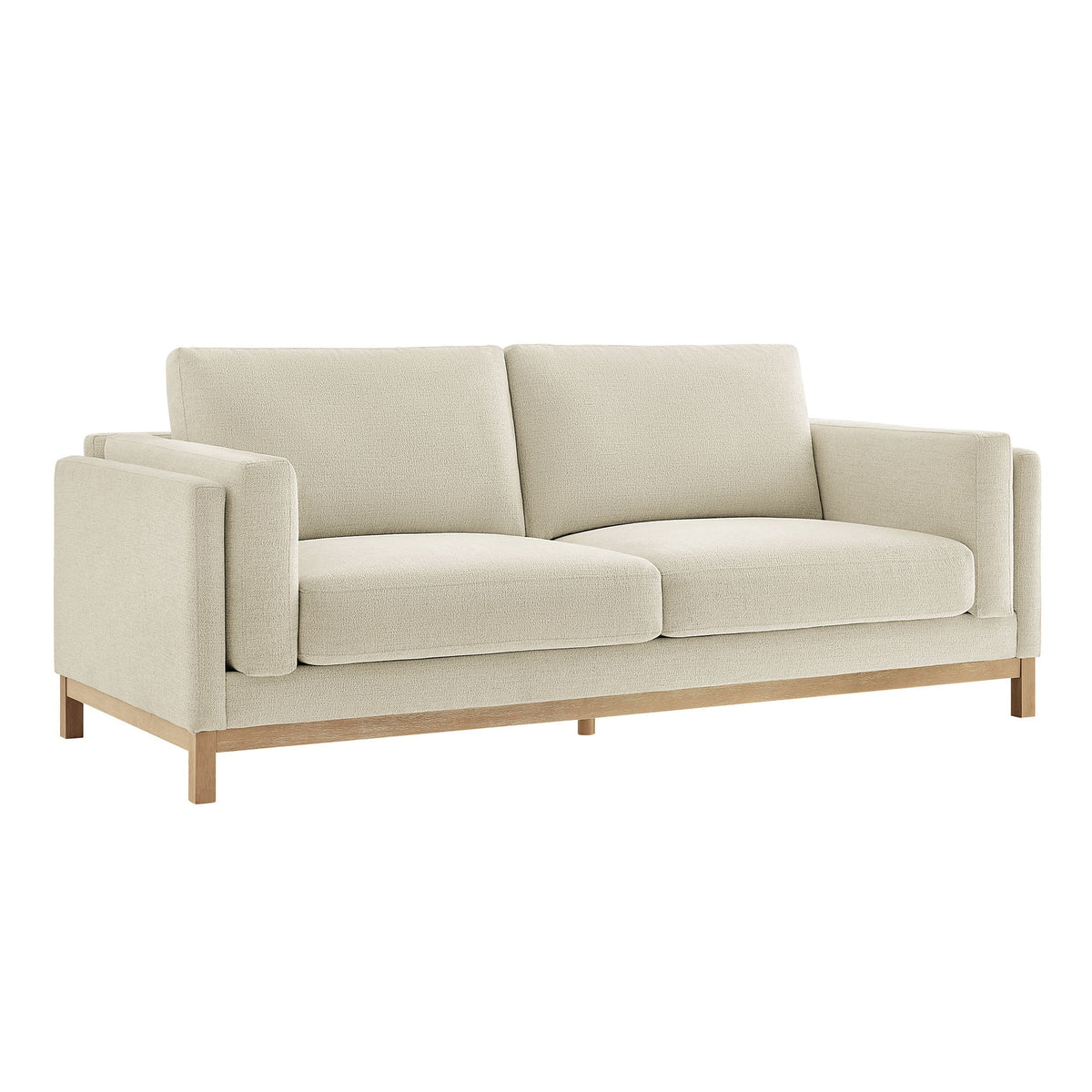 Roscoe 81 inch Fabric Sofa, Ivory