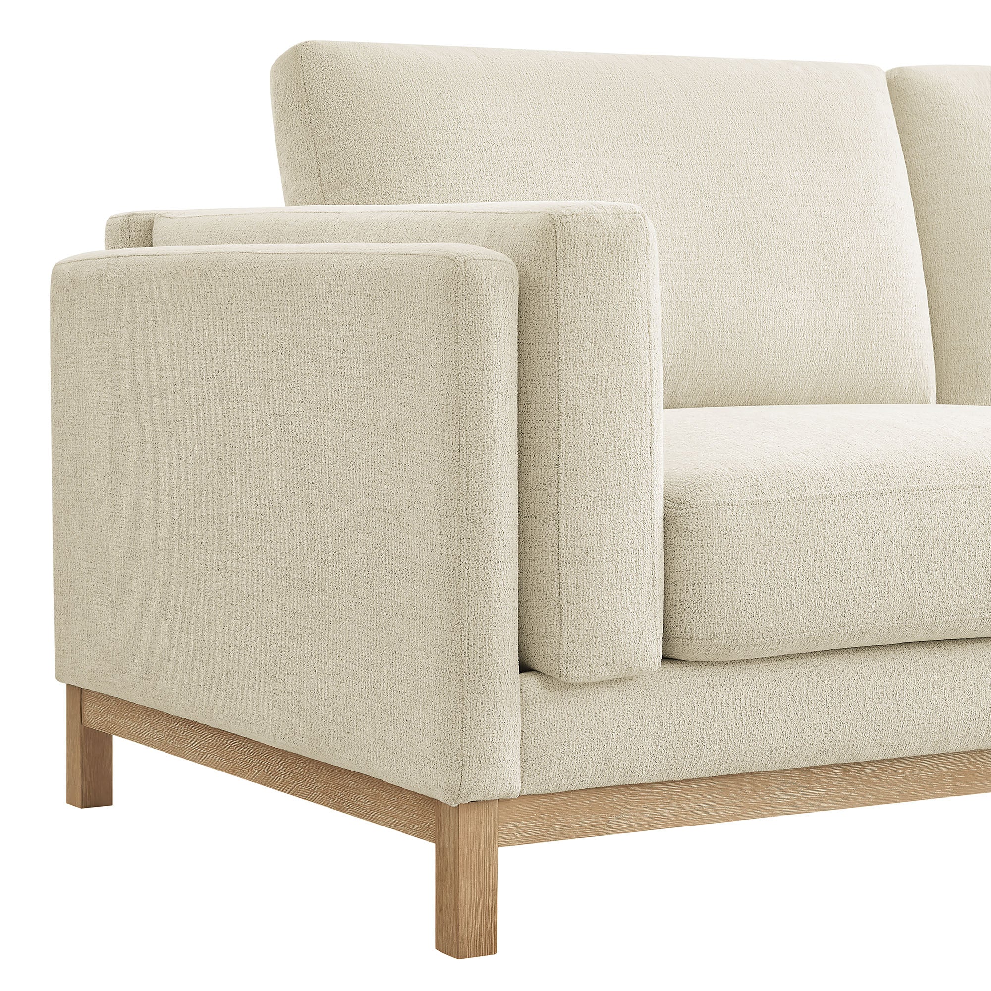 Roscoe 63 inch Fabric Loveseat, Ivory