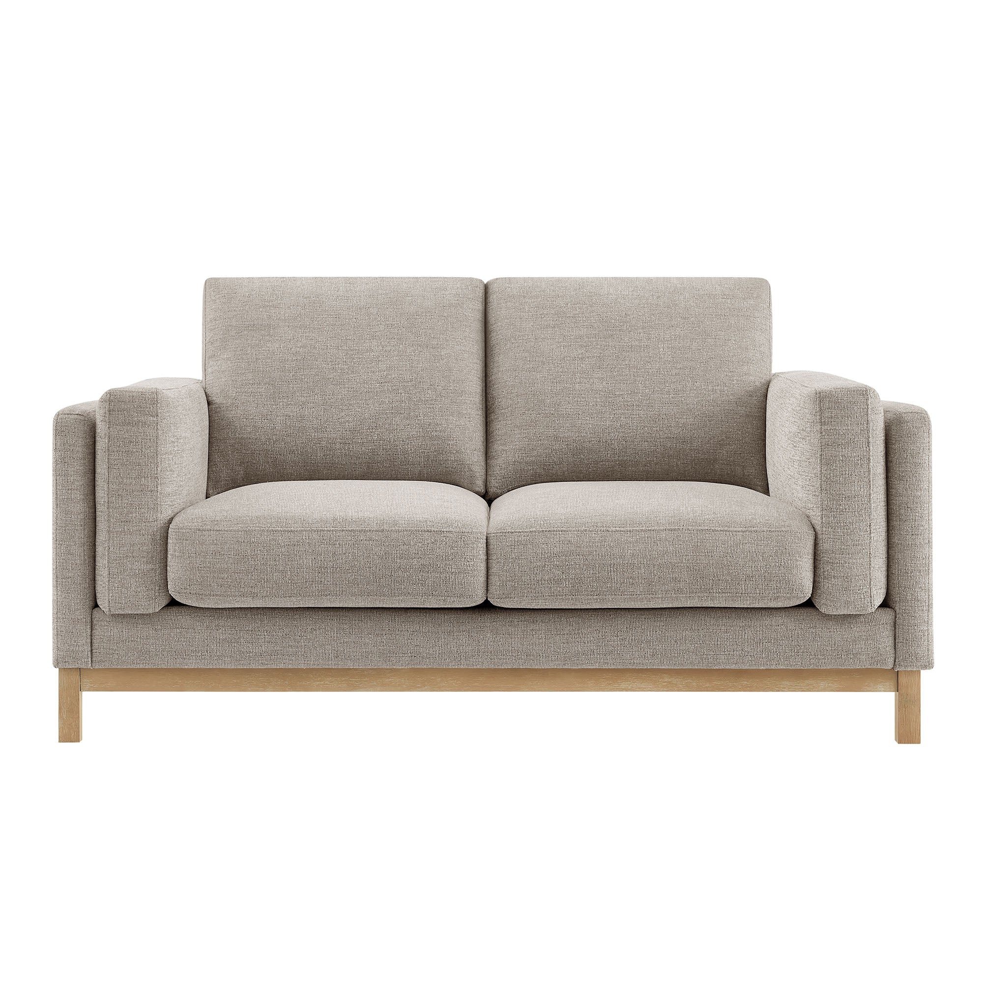 Roscoe 63 inch Fabric Loveseat, Pewter