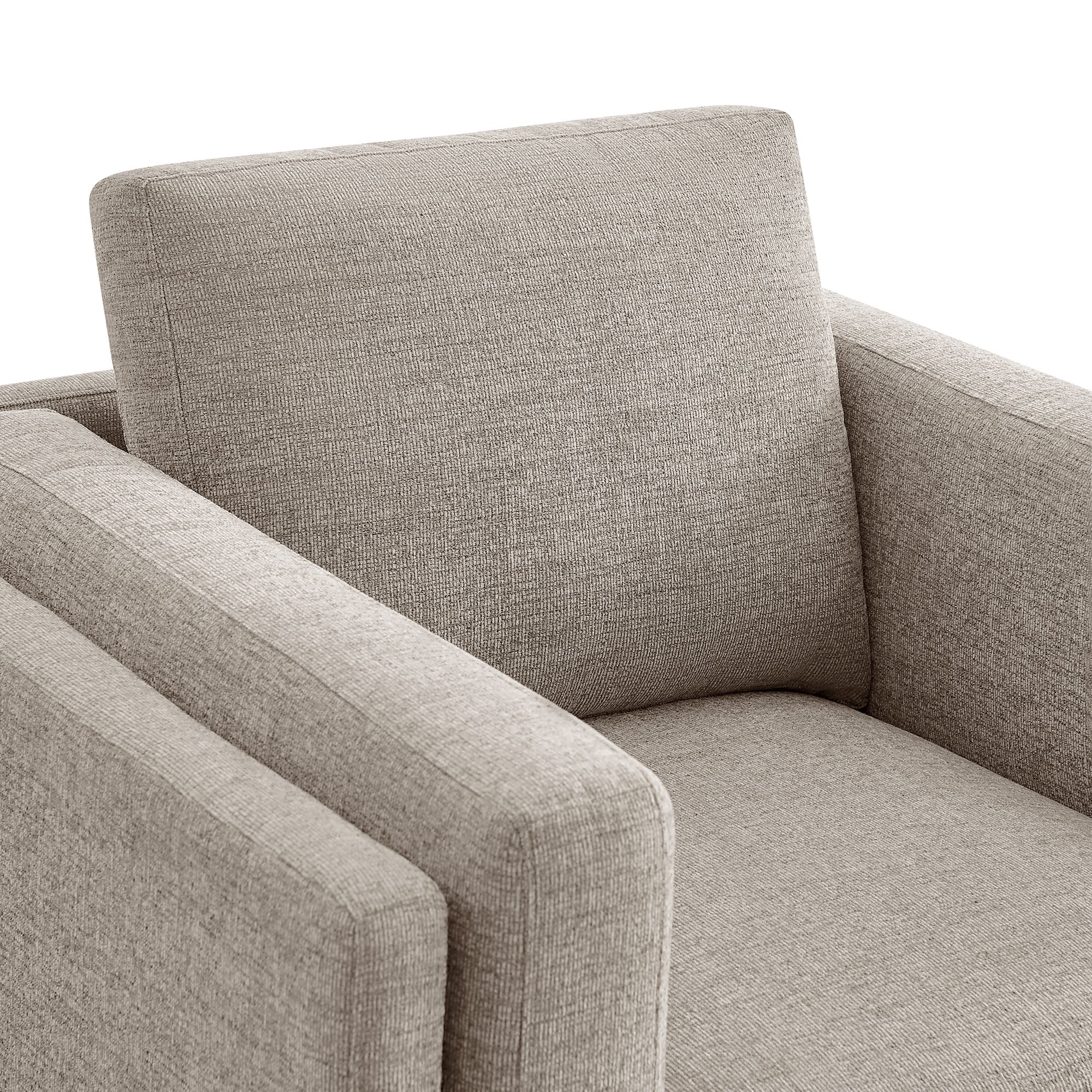Roscoe Fabric Armchair, Pewter