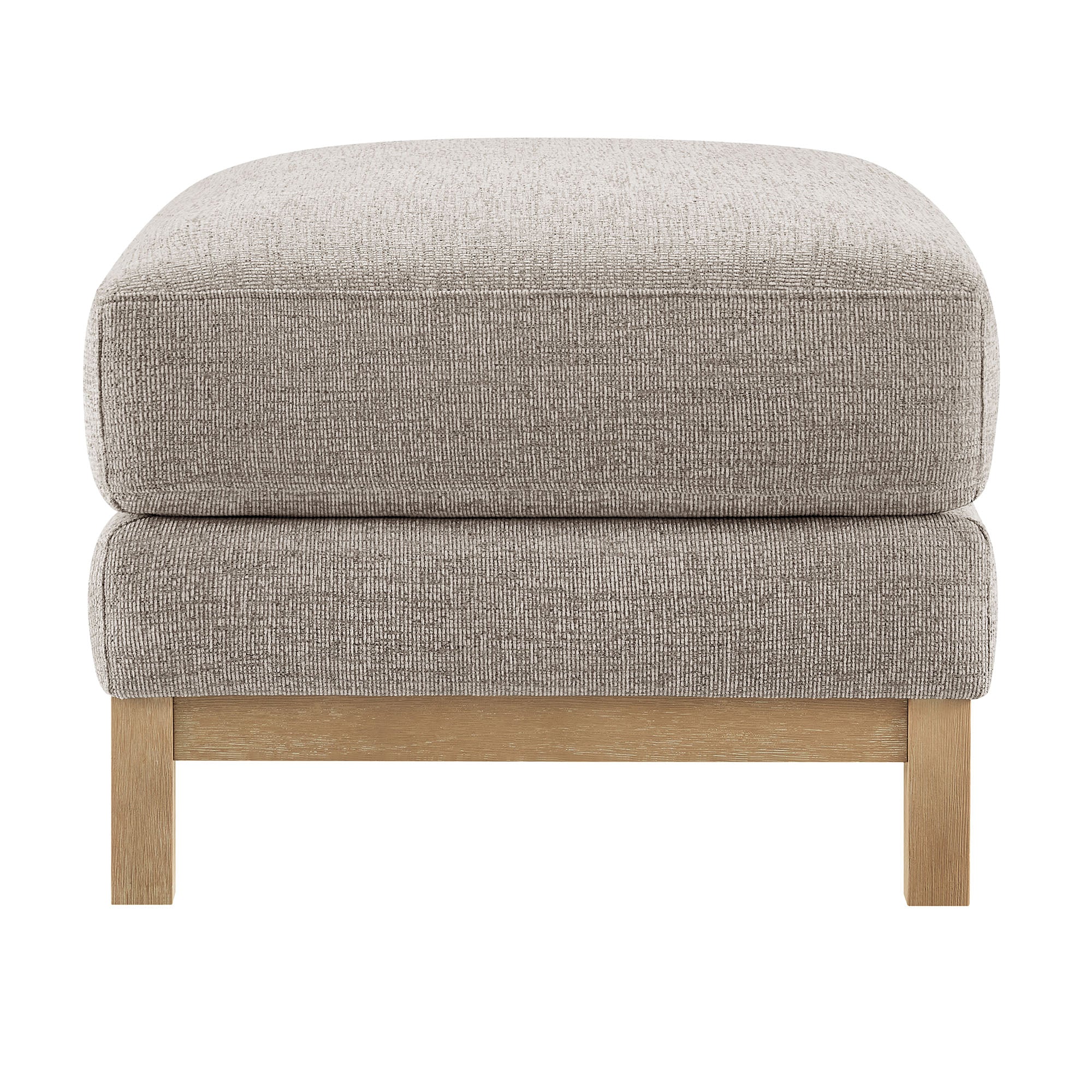 Roscoe Fabric Ottoman, Pewter