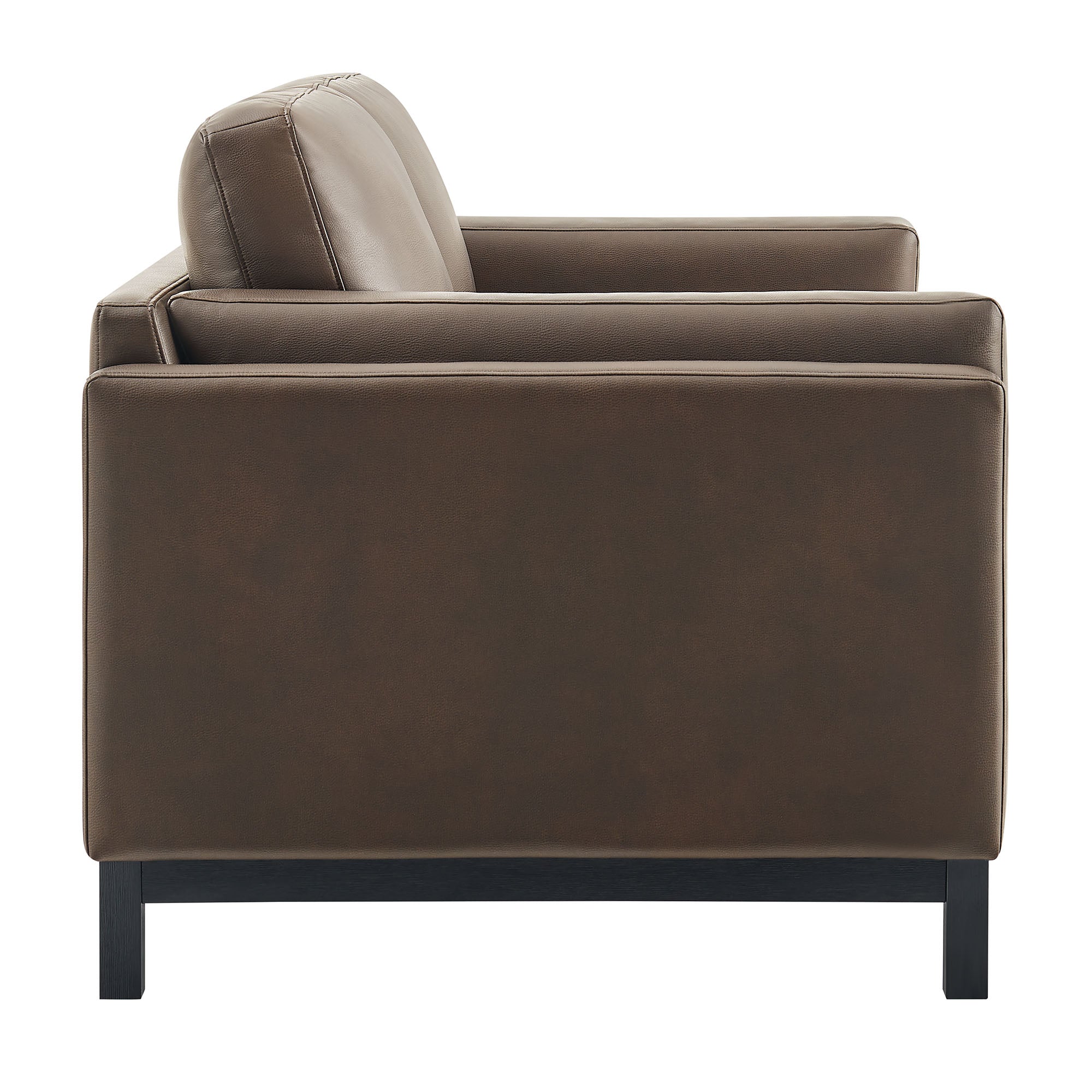 Roscoe 63 inch Vegan Leather Loveseat, Espresso