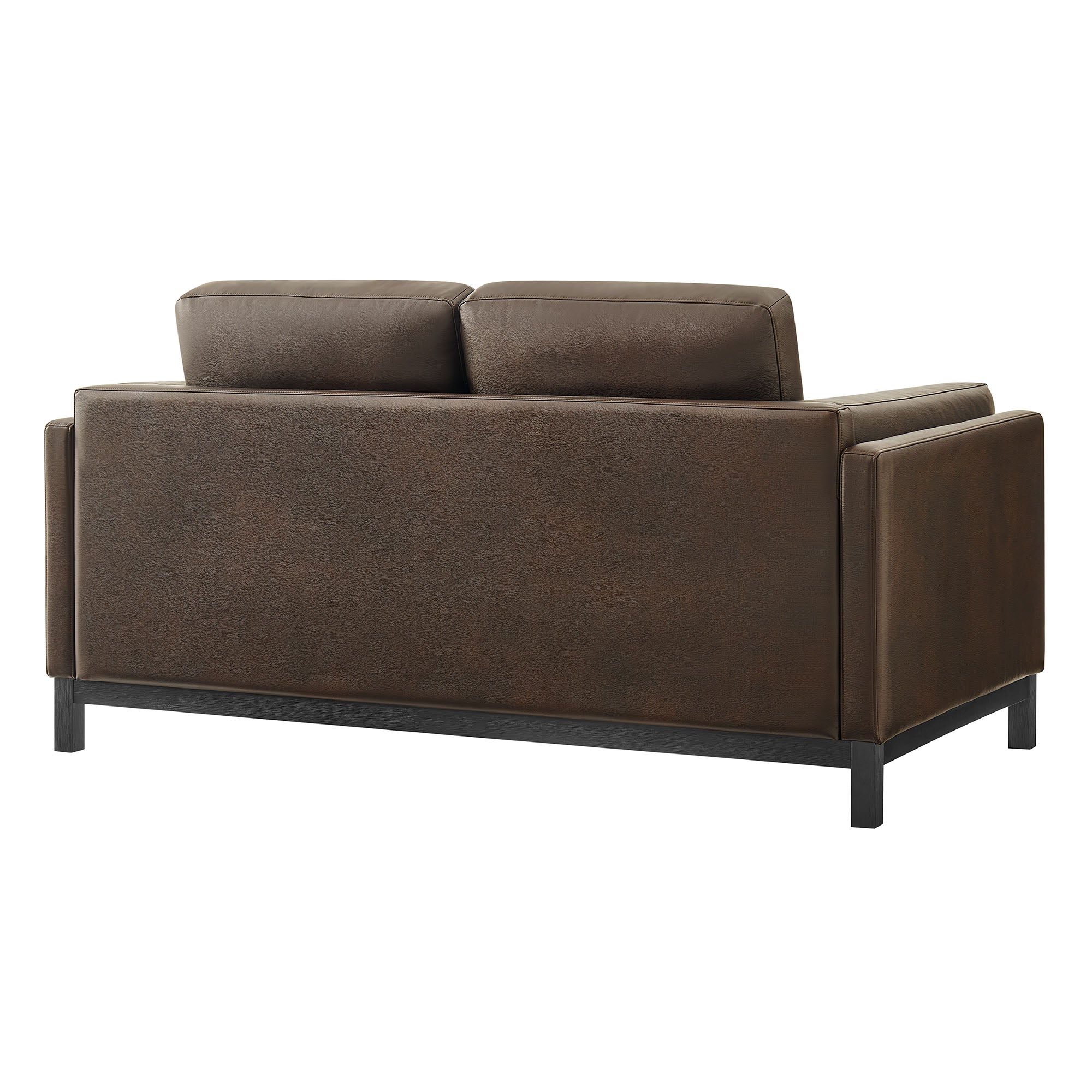 Roscoe 63 inch Vegan Leather Loveseat, Espresso